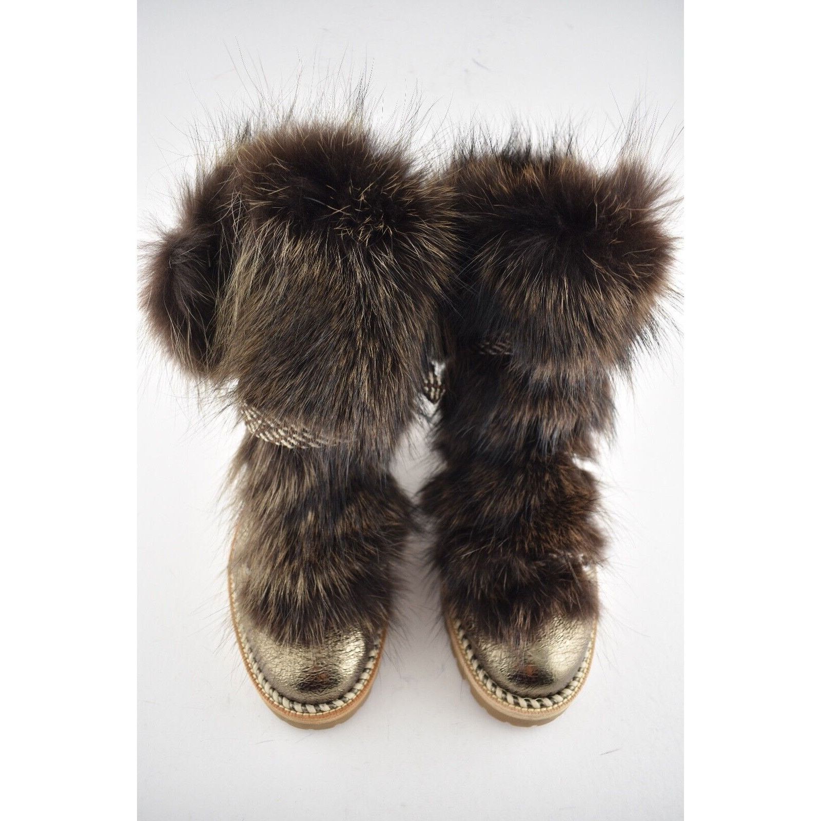 Christian Louboutin Christian Louboutin Fanny Flat Roche Fur Leather Lace Up Tie Size US 7 / IT 37 - 6 Thumbnail