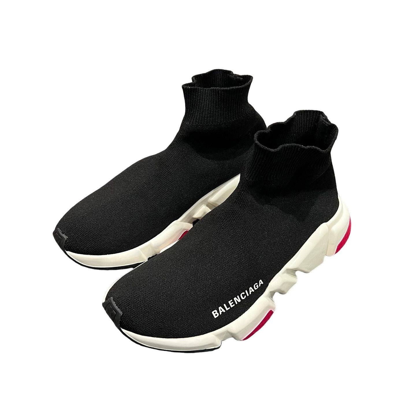 Balenciaga Balenciaga Pink Accent Speed Trainer Sneakers 37 Size US 7 / IT 37 - 1 Thumbnail