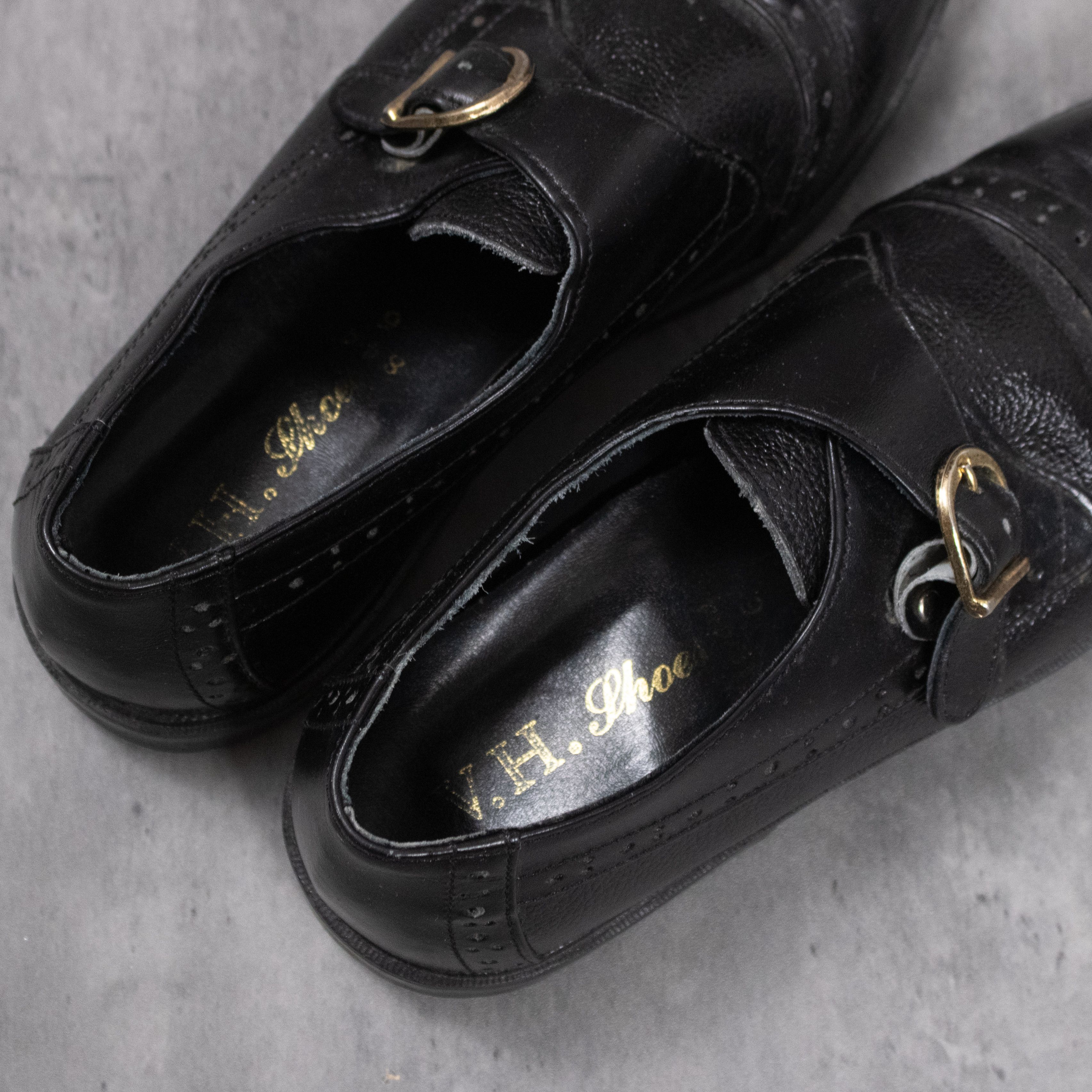 Japanese Brand Vintage VTG Y2K 2000's 00's VH Shoes Black Derby Dress Shoes Size US 6 / IT 36 - 6 Thumbnail