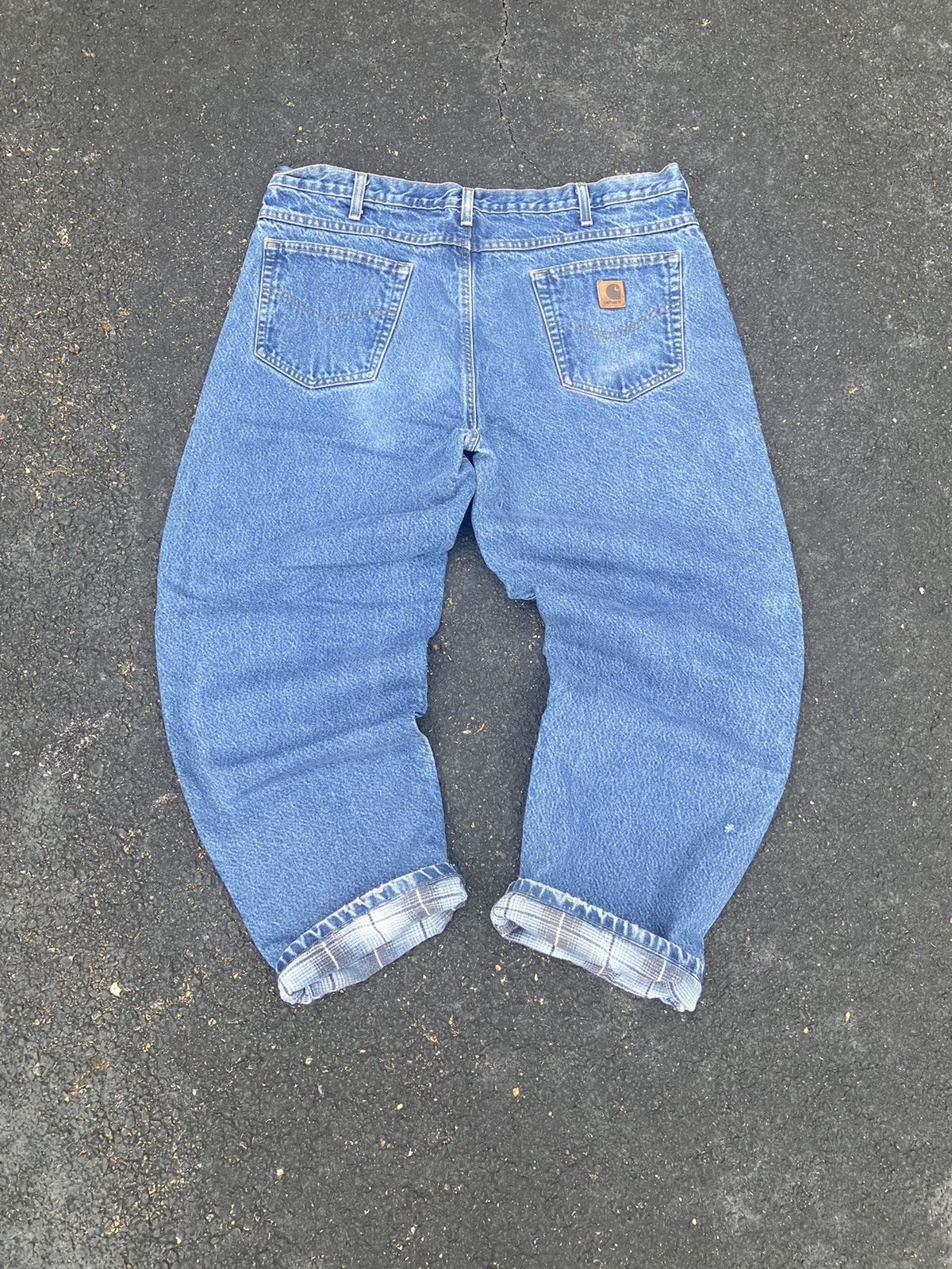Carhartt Crazy Vintage Baggy Y2K Lined Faded Carhartt Blue Jeans USA Size US 40 / EU 56 - 1 Thumbnail