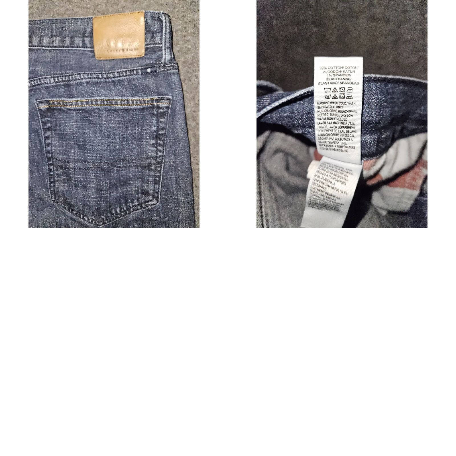 Lucky Brand Lucky Brand 121 Heritage Slim Straight Jeans Men 36x30 Mid Blue Solid Stretch Pocket Preppy Size US 36 / EU 52 - 8 Thumbnail