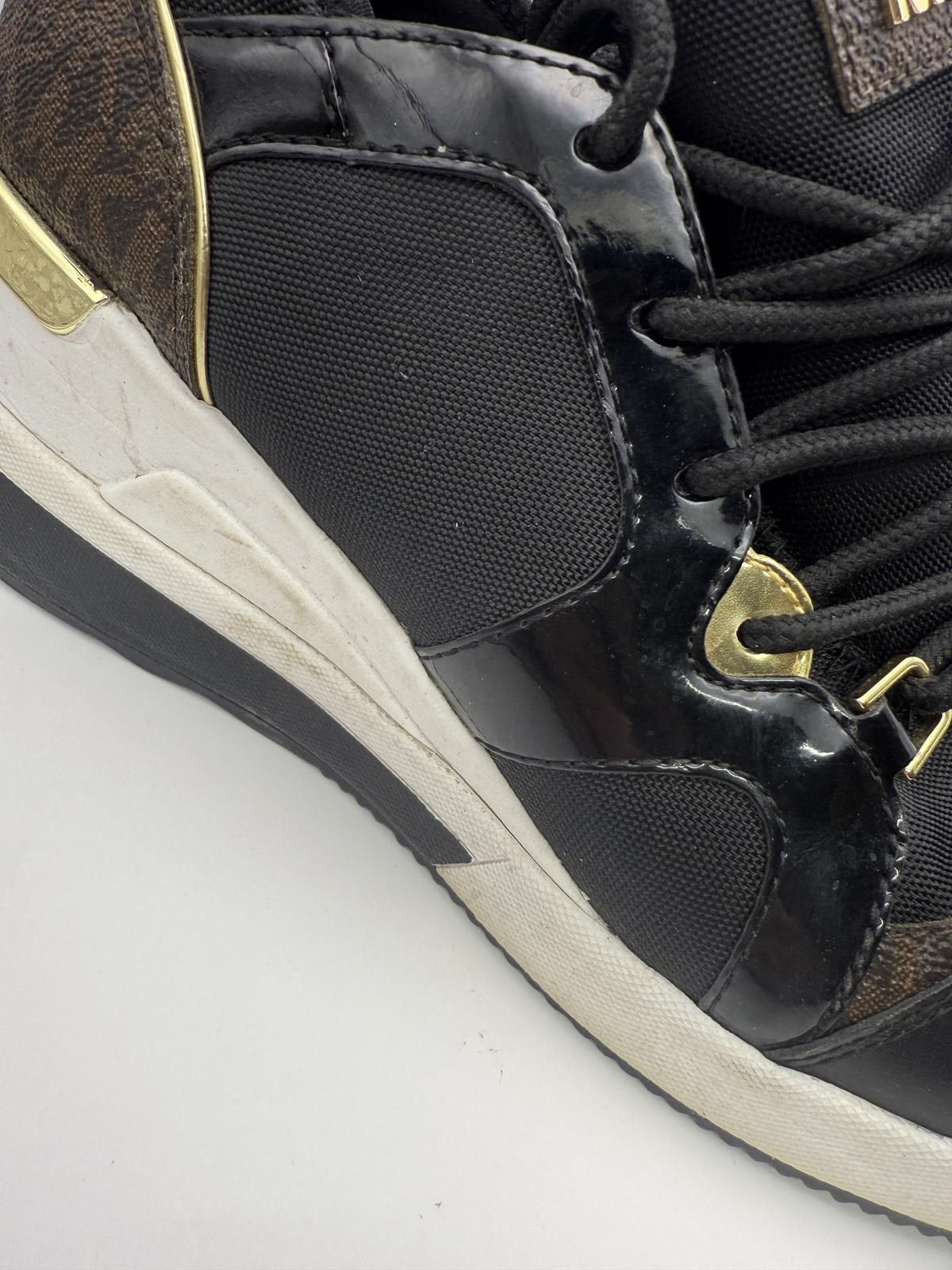 Michael Kors Michael Kors Women's Black and Gold Wedge Sneakers 8.5 Size US 8.5 / IT 38.5 - 3 Thumbnail