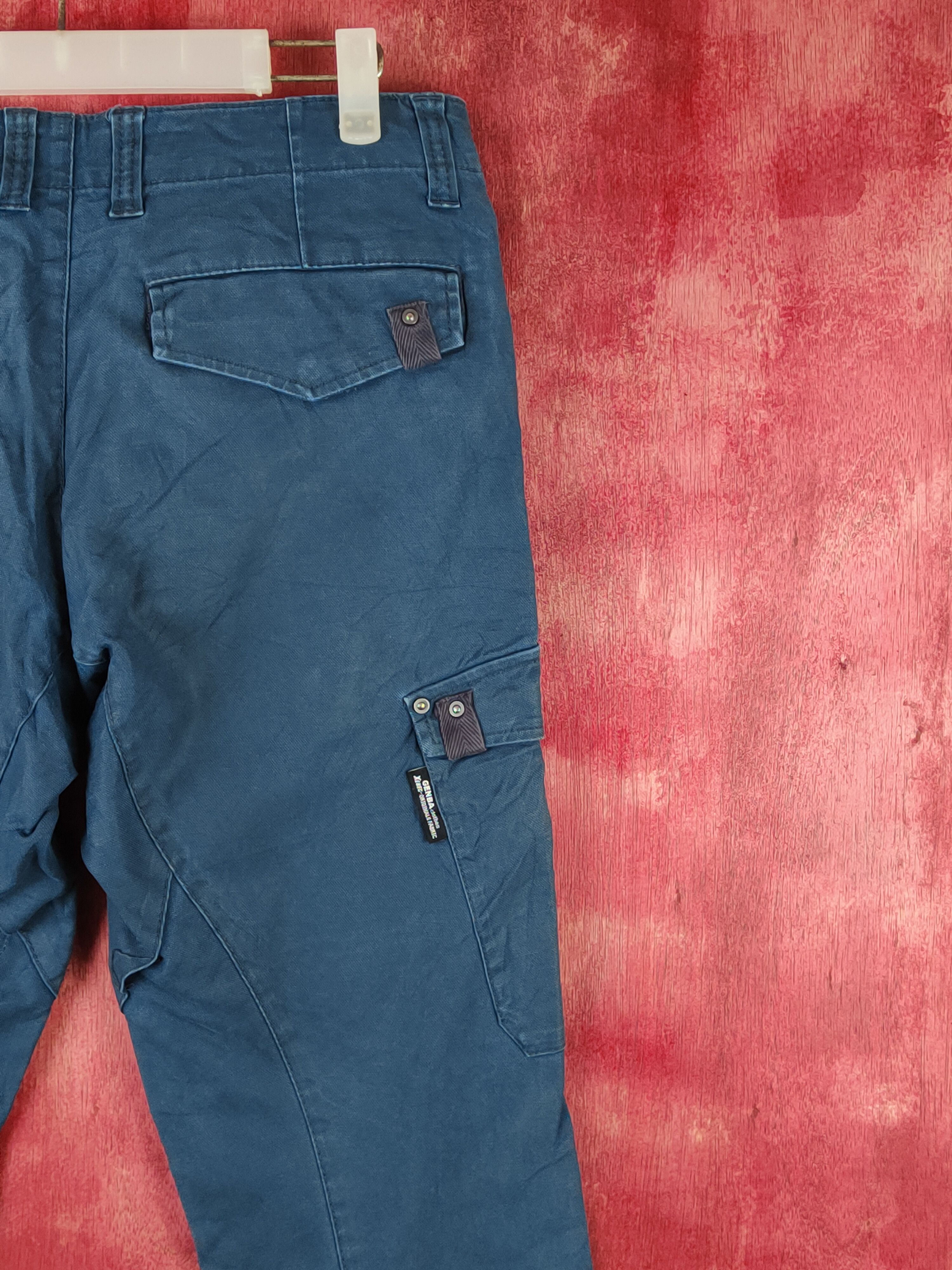 Japanese Brand Genba-Xebec Blue Multipocket Tactical Cargo Pants #S1317 Size US 30 / EU 46 - 10 Thumbnail