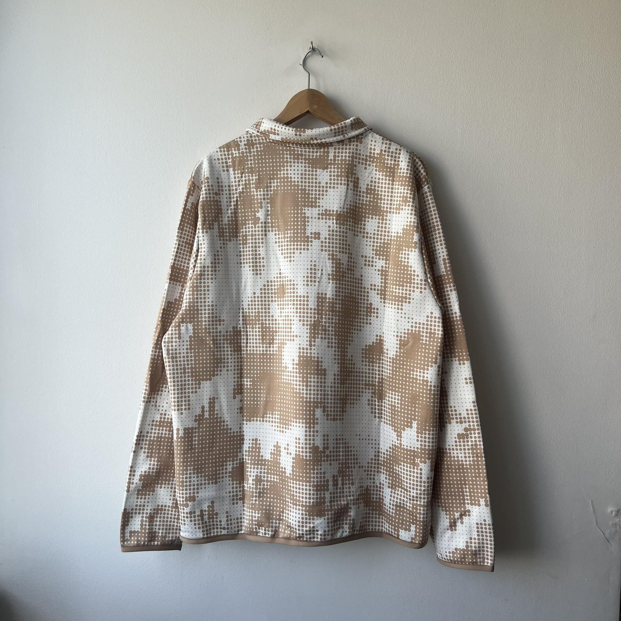 Nike Nike Fleece Pocket Halfzip Jacket Beige Print Size US L / EU 52-54 / 3 - 9 Thumbnail
