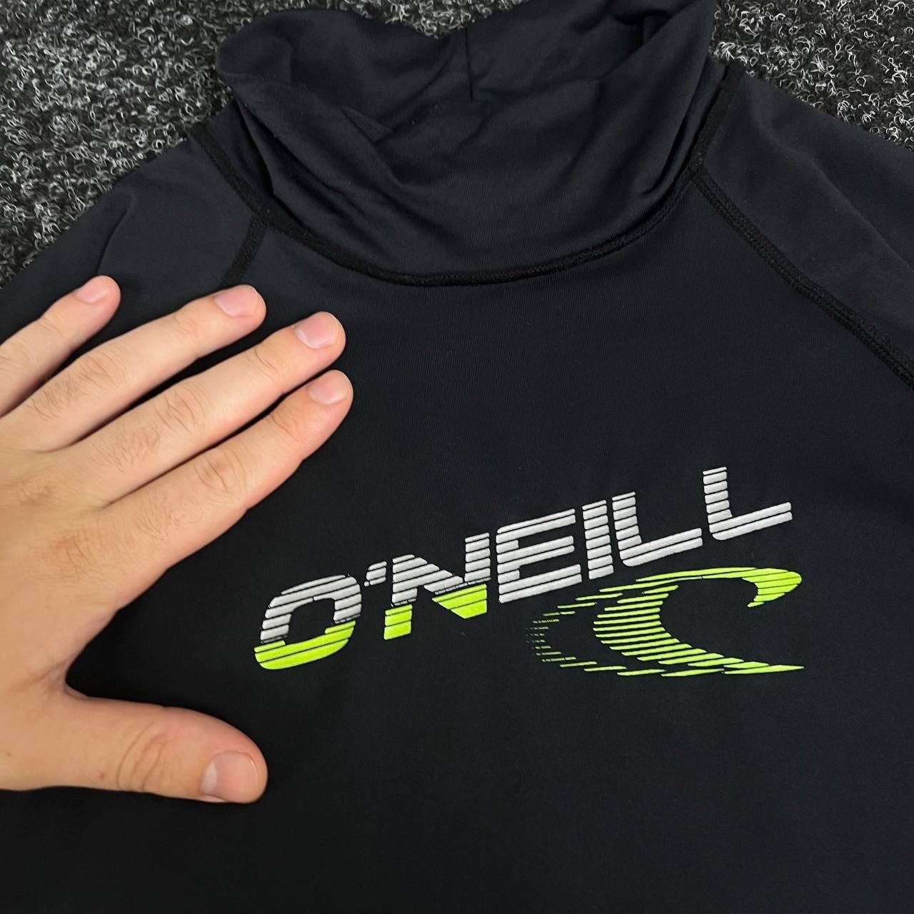 O'Neill T-shirt ONEILL Compression Surf Style Y2k Black Jersey Tee Size US XL / EU 56 / 4 - 4 Thumbnail