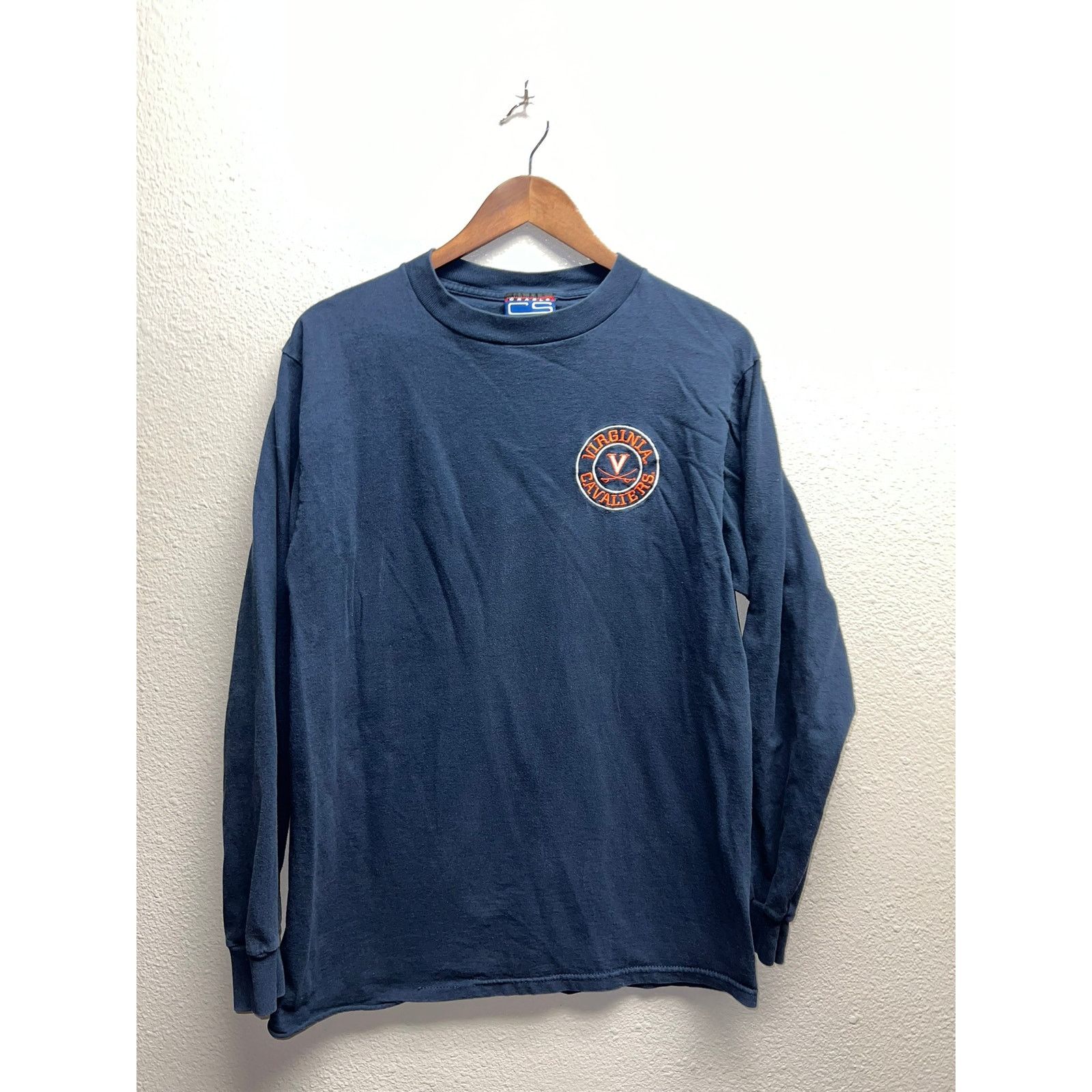 Vintage Vintage Virginia Cavaliers Shirt Long Sleeve Blue College M Size US M / EU 48-50 / 2 - 1 Thumbnail