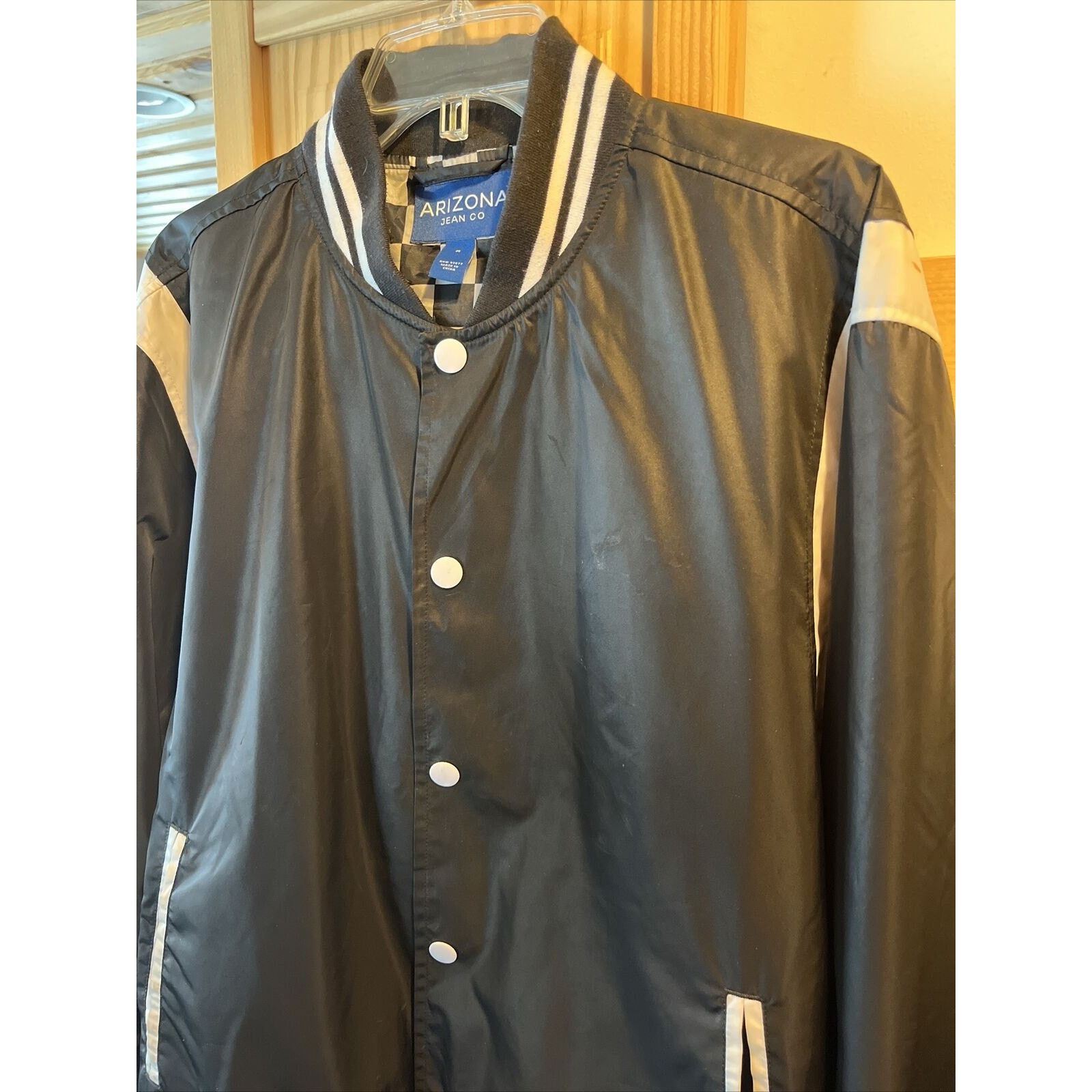 Other ARIZONA Jeans Co Men’s M Black LS Button Up Polyester Jacket Size US M / EU 48-50 / 2 - 5 Thumbnail