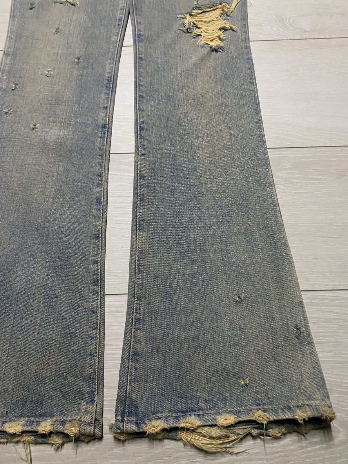MOUSSY Vintage 2002 Moussy Mud Wash Distressed Bootcut Flare Jeans Size US 32 / EU 48 - 10 Thumbnail