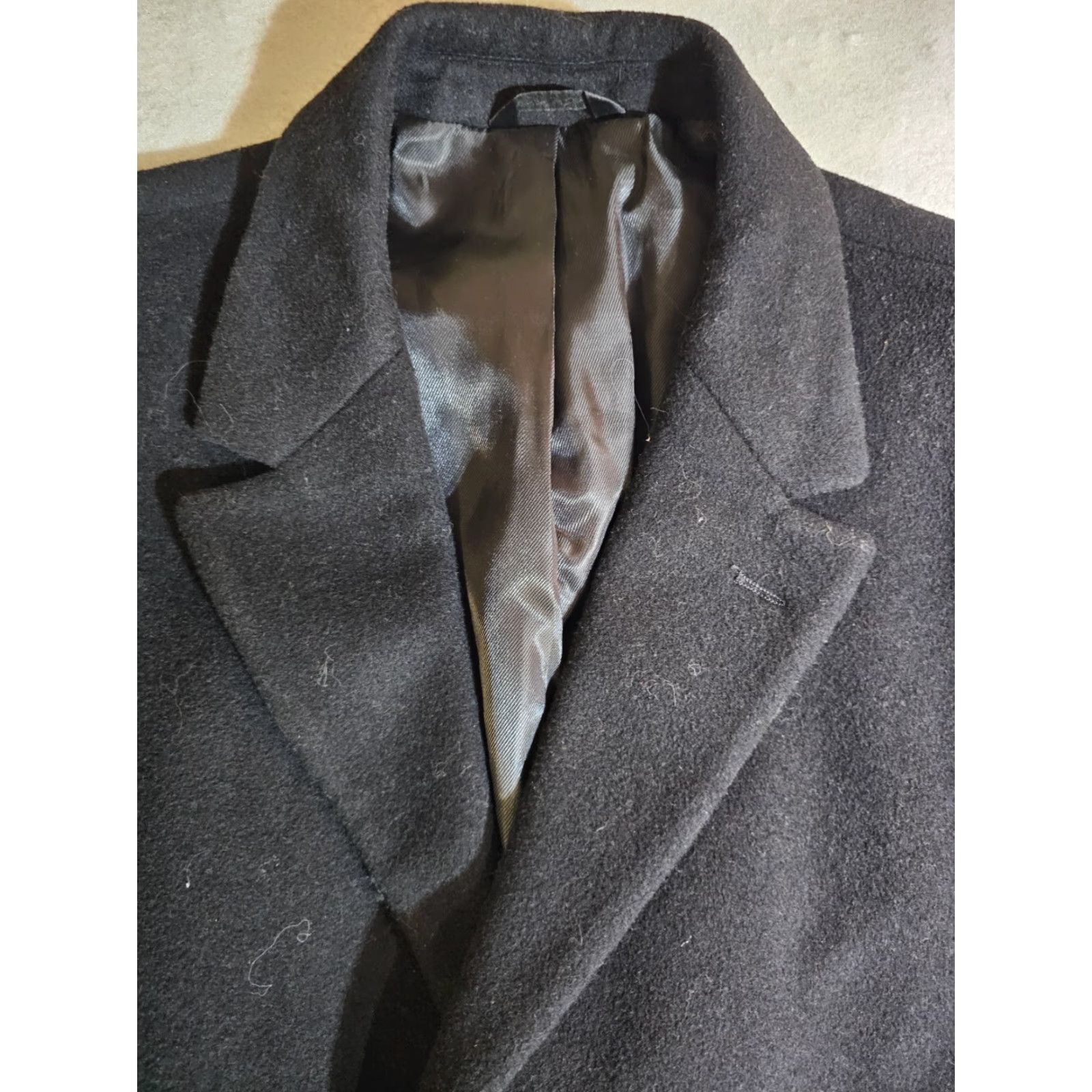 Ralph Lauren VINTAGE Chaps Ralph Lauren Signature Wool Blend Overcoat Single Breasted Black 46 R Mens Classic Coat Size US S / EU 44-46 / 1 - 3 Thumbnail
