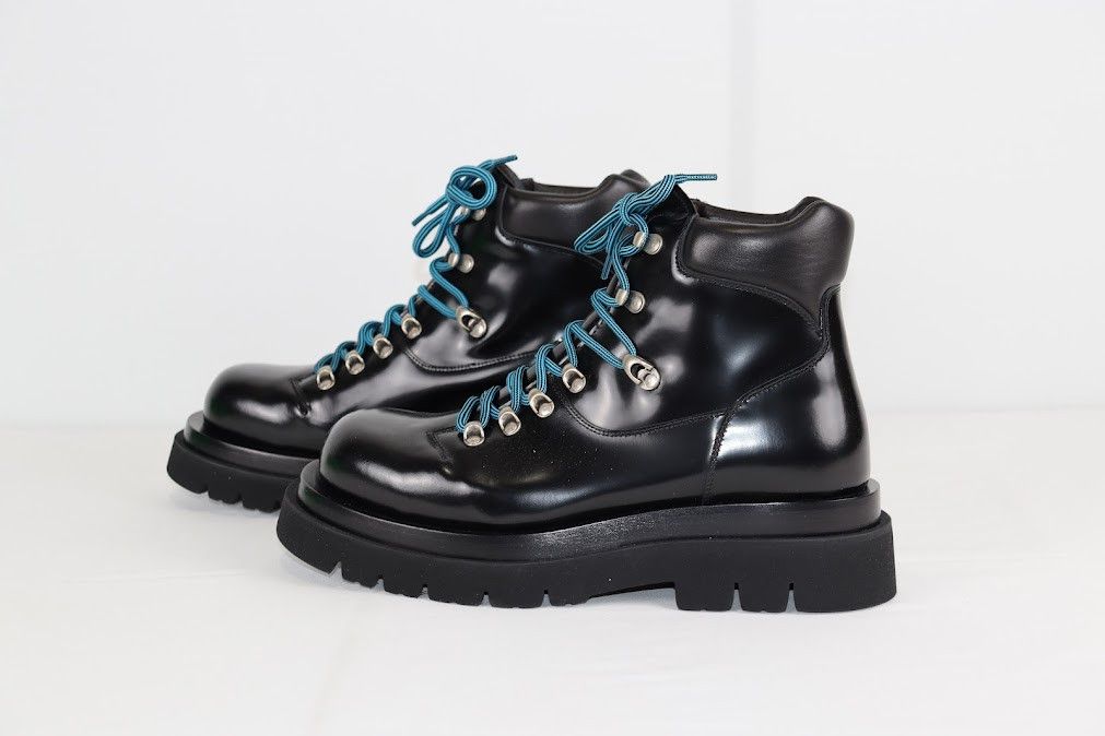Bottega Veneta o1rshd1 Q:2 / Hiking Lug Gloss Vinyl Boots in Black Size US 9 / EU 42 - 7 Thumbnail