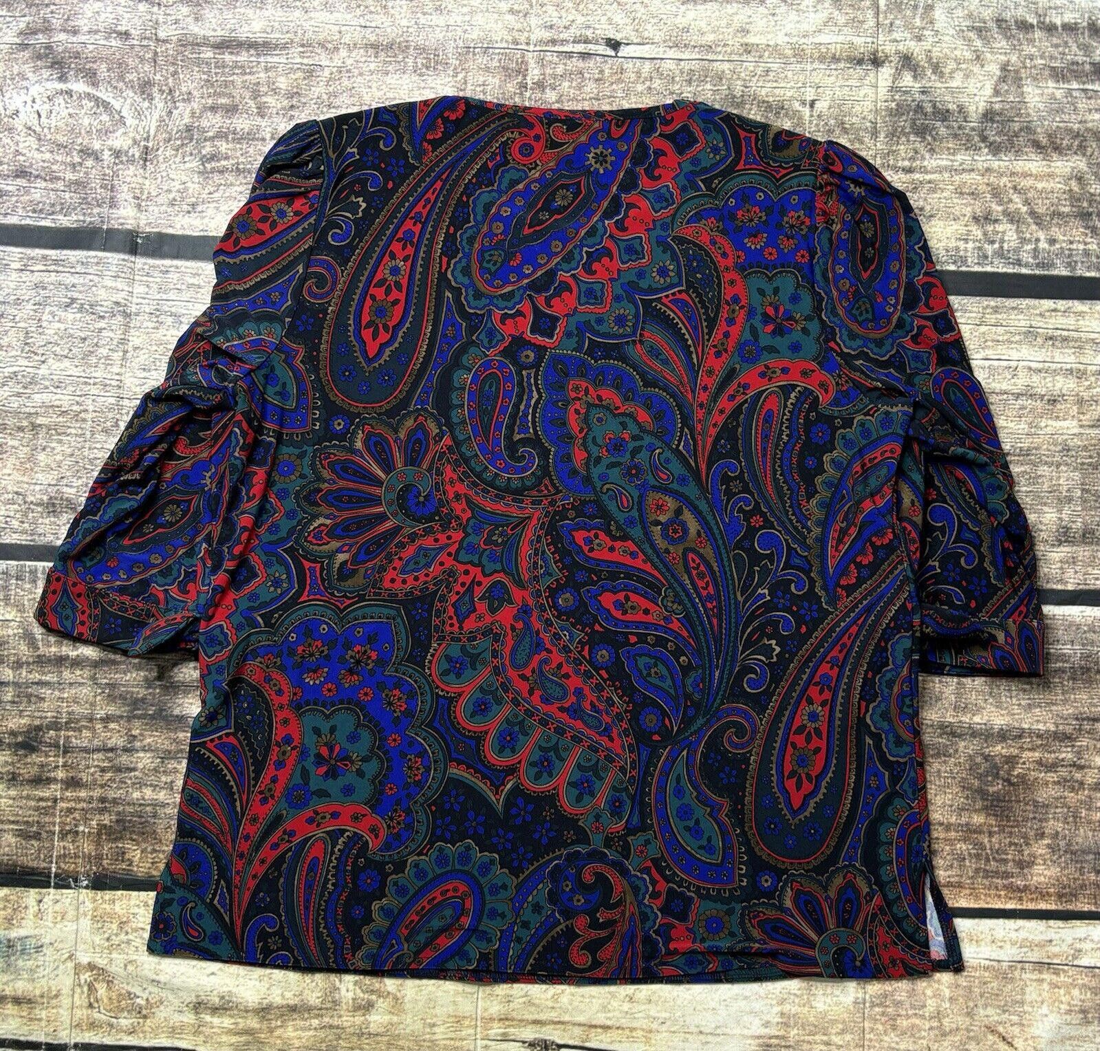 Lauren Ralph Lauren Lauren Ralph Lauren Blouse Top Womens Large Black Label Tie Size L / US 10 / IT 46 - 3 Thumbnail