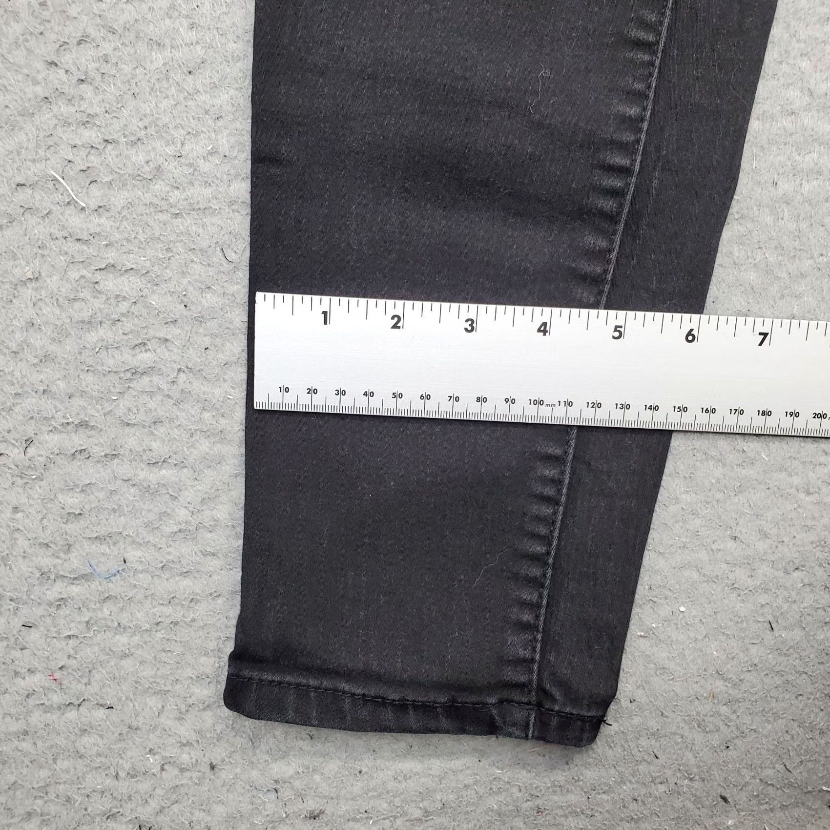 Vintage WAX JEAN Jeans Womens 13 Black Denim 5-Pocket Design 3-Button Fly Straight Leg Shirt Size 34" / US 12 / IT 48 - 5 Thumbnail