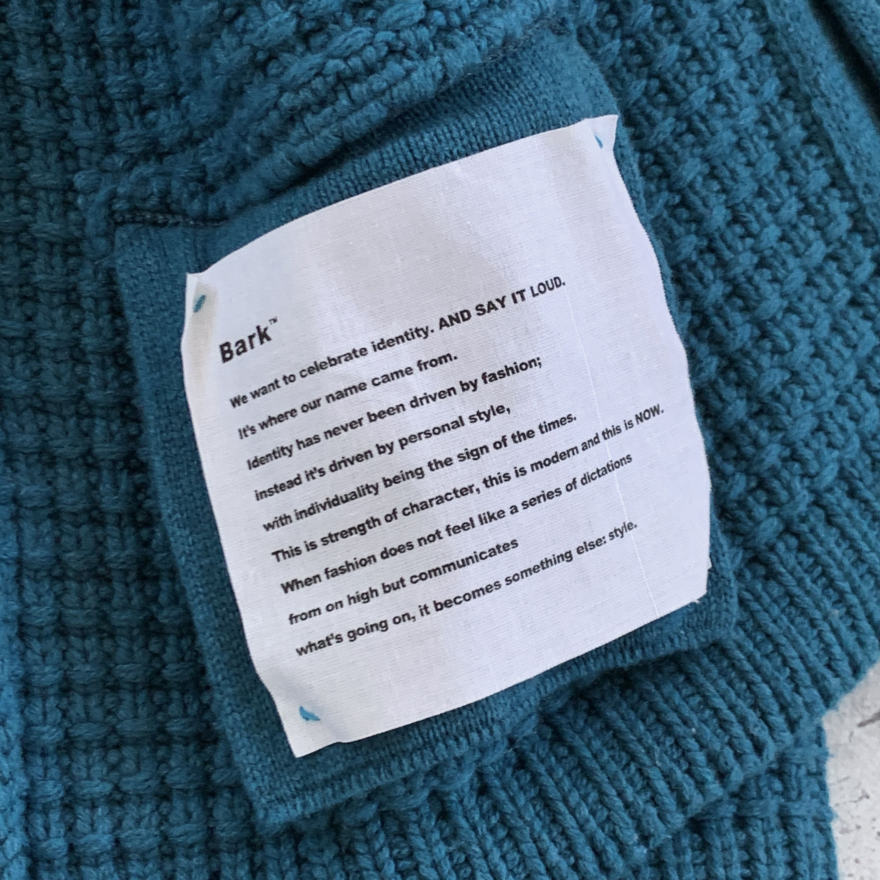 Bark BARK RARE Designer Knitted Heavy Military Blue Jacket Size US M / EU 48-50 / 2 - 10 Thumbnail