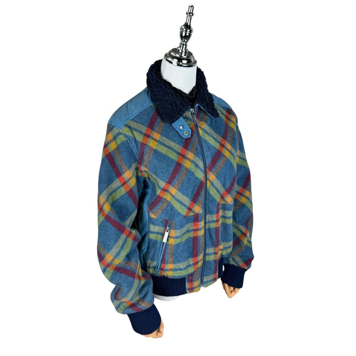 Japanese Brand ☀️POP ENGLAND SHADOW PLAIDS BOMBER JACKET Size S / US 4 / IT 40 - 3 Thumbnail