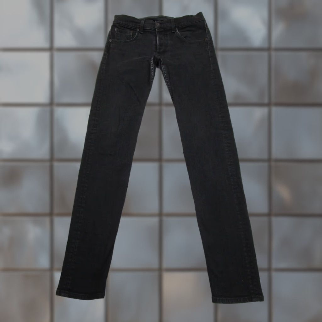Rag & Bone rag & bone Jeans Mens 31 Black Skinny Extra Slim Denim 5-Pocket Zip Mid Rise USA Punk Slimming Stretch Boys? Size US 31 - 1 Thumbnail
