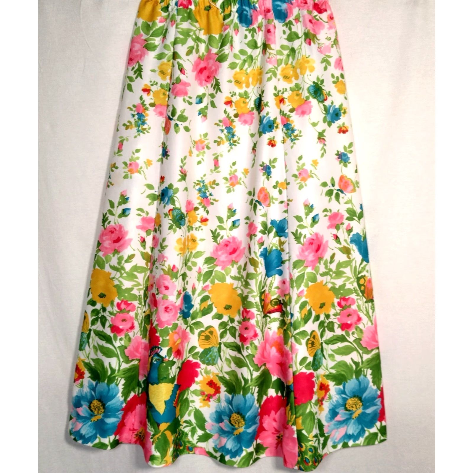 Vintage VINTAGE Adelaar Skirt 14 Maxi Boho Hippie Flower Power Butterfly Floral 70s Mod Cottagecore Women/Men? Size 36" / US 14 / IT 50 - 2 Thumbnail