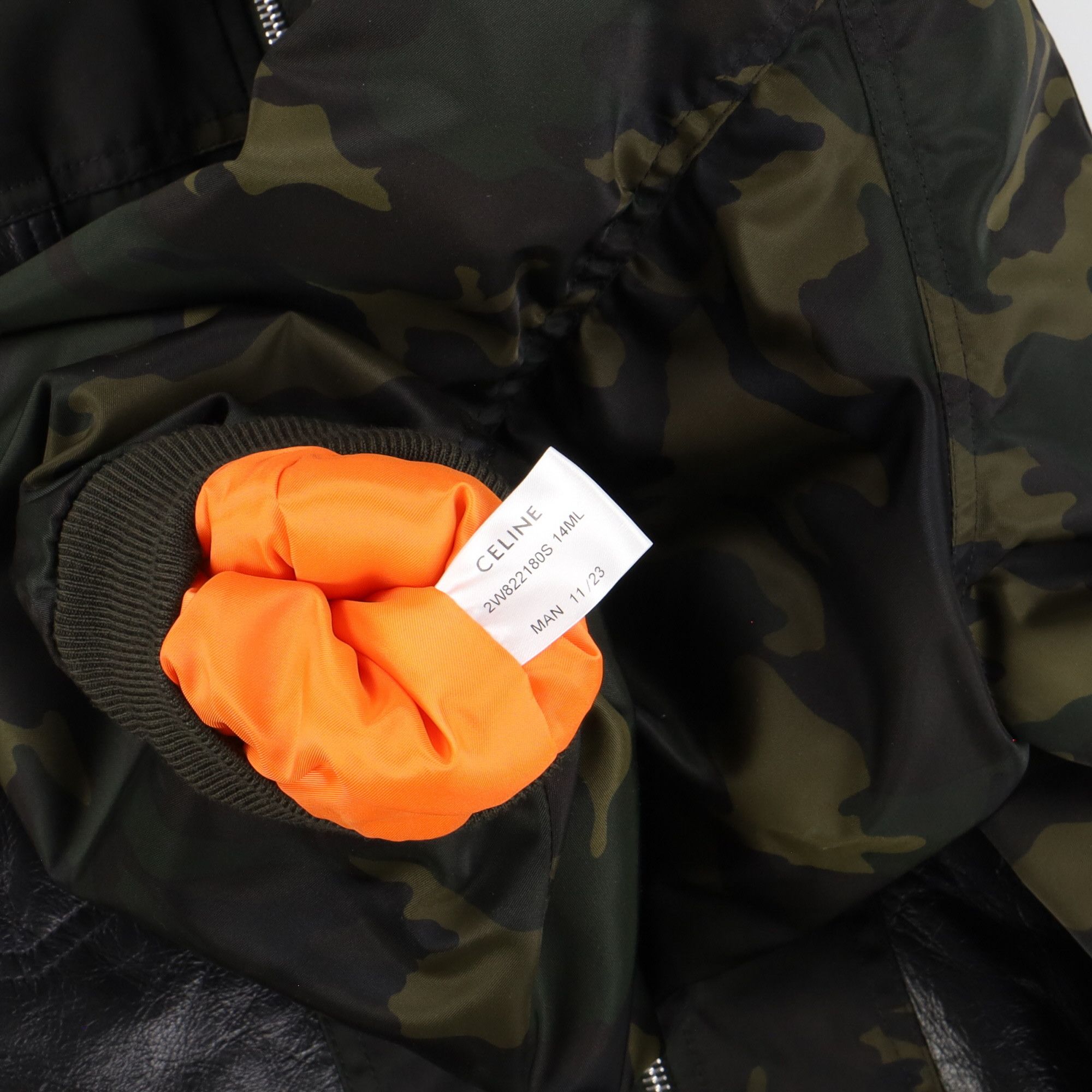 Celine 1 of 1 Camo Leather Panel Oversized Nylon Bomber Jacket Size US M / EU 48-50 / 2 - 3 Thumbnail