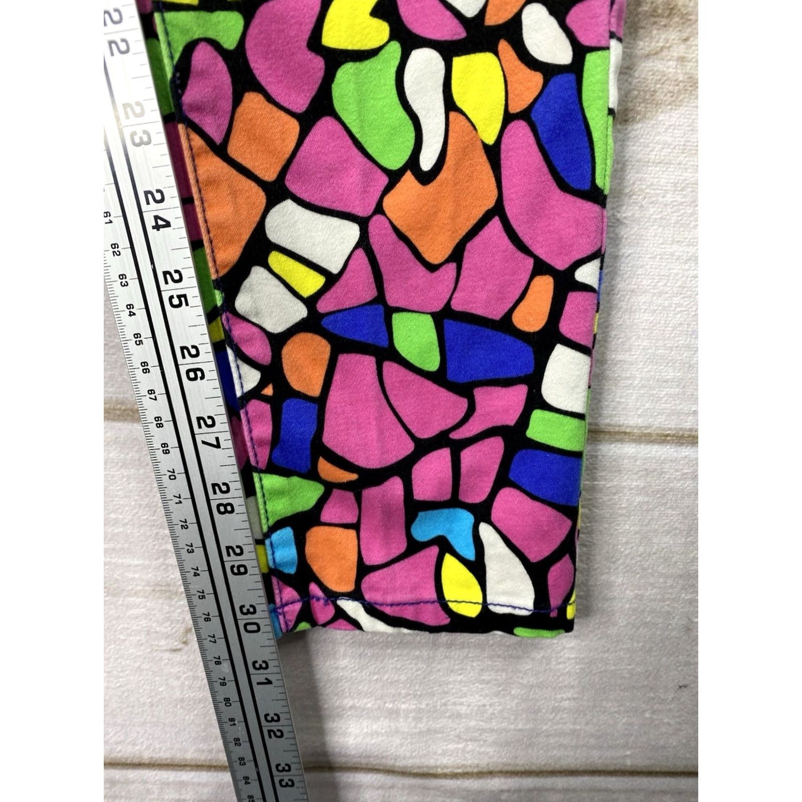 Nanette Lepore Nanette Lepore L'Amour Pants Jr 11 Multicolor Abstract Artsy Hearts Stretch Low Pants Handcrafted Style Geometry Mens? Wait Size 32" / US 10 / IT 46 - 6 Thumbnail