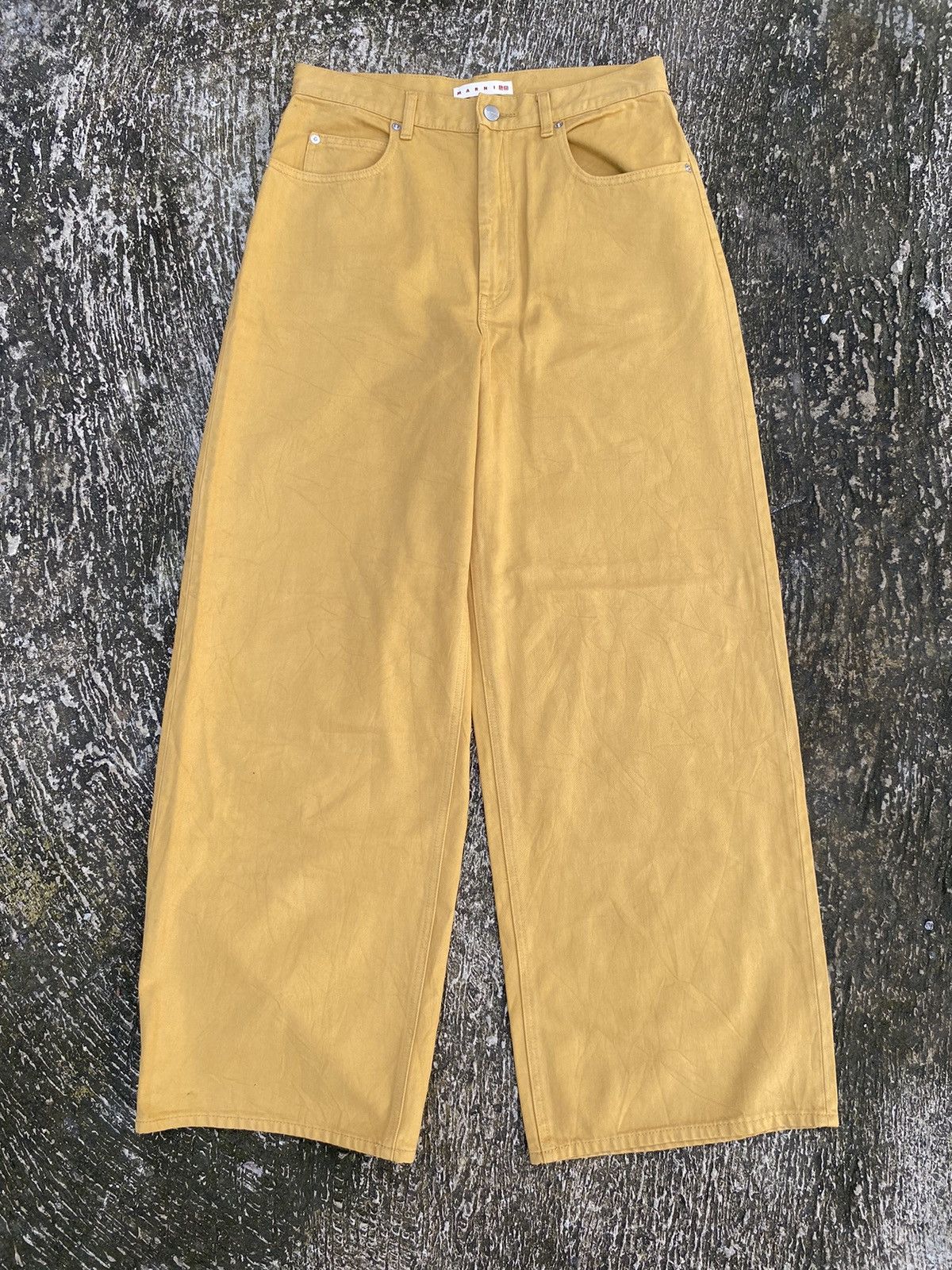 image of Archival Clothing x Avant Garde Marni X Uniqlo Baggy Pants in Beige, Men's (Size 31)