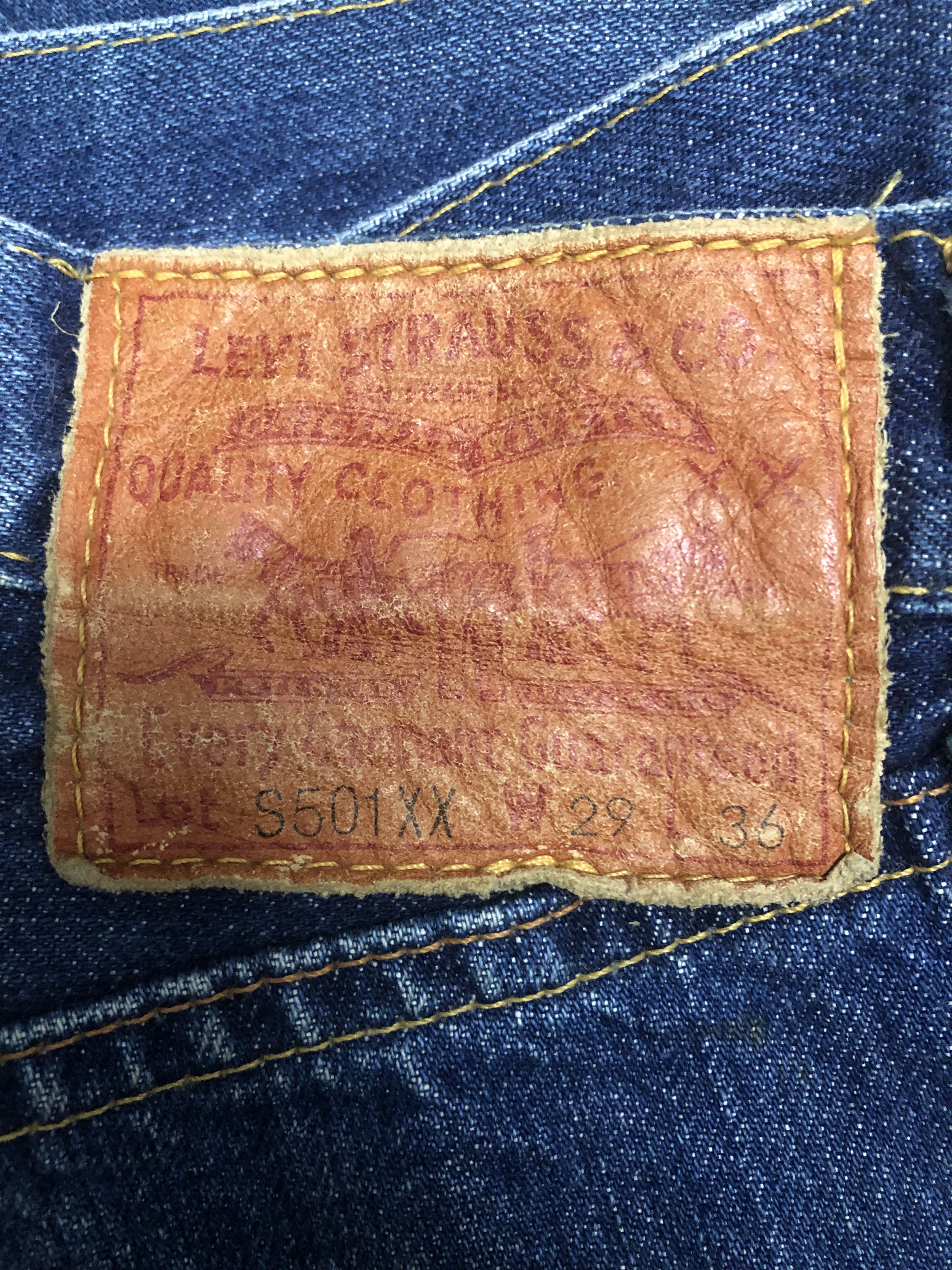 Levi's Vintage Big E levis S501XX 555 button Size US 29 - 10 Thumbnail
