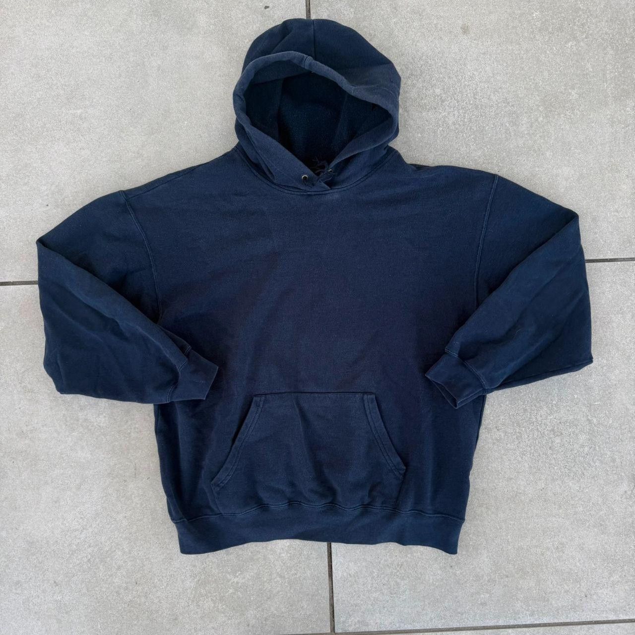 Vintage Fruit of the loom fotl blank hoodie navy vintage 90s Size US L / EU 52-54 / 3 - 1 Thumbnail
