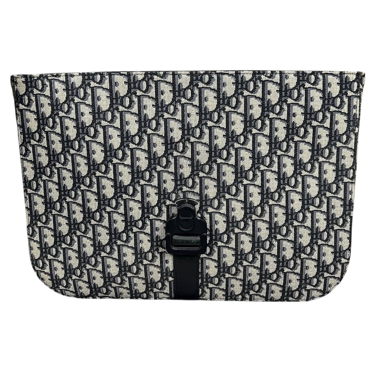 Dior Dior Saddle A4 Pouch Beige & Black Oblique Jacquard Fullset Size ONE SIZE - 2 Thumbnail