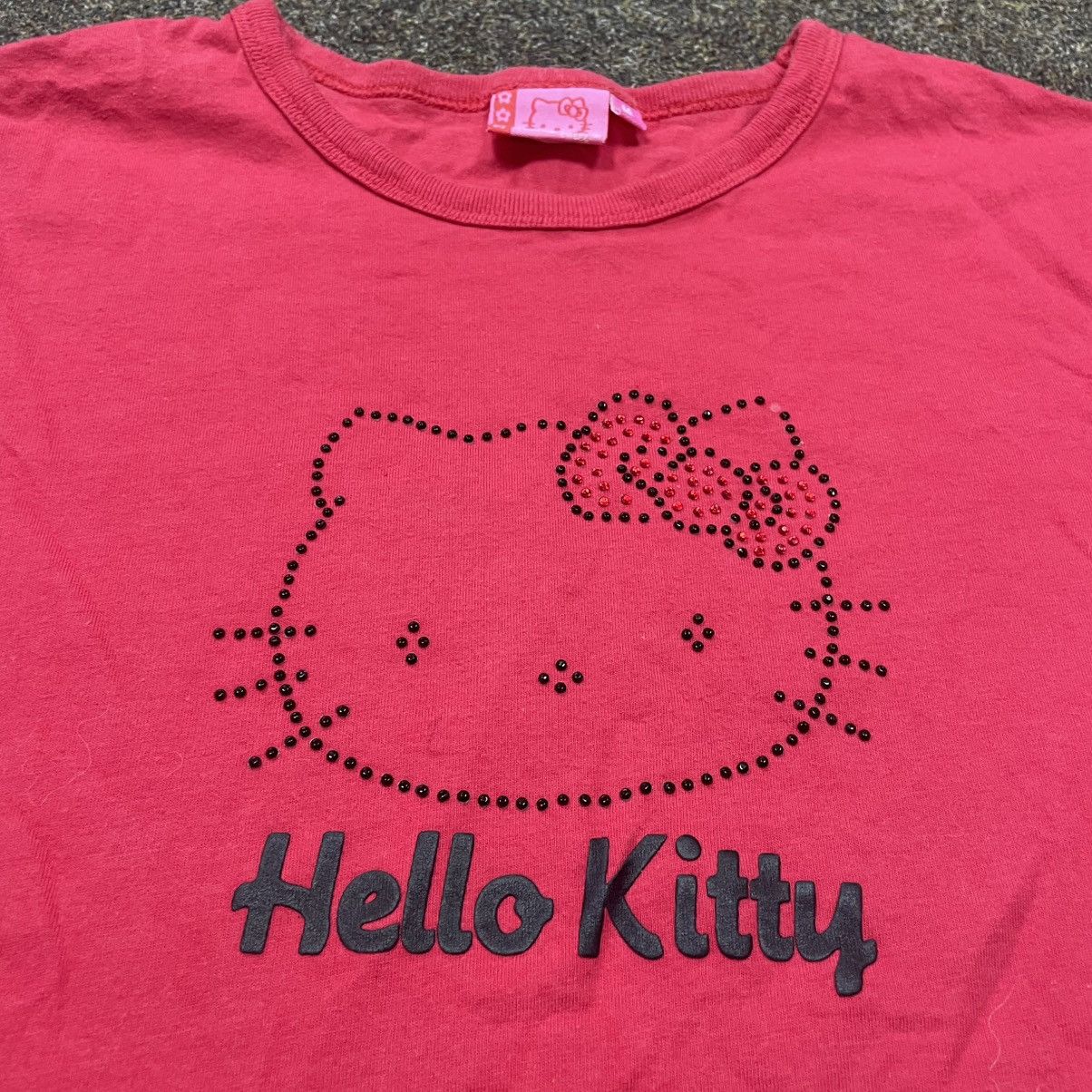 Japanese Brand Y2K Hello Kitty Rhinestone Pink Tee Japan Sanrio Babycore M Size M / US 6-8 / IT 42-44 - 4 Thumbnail