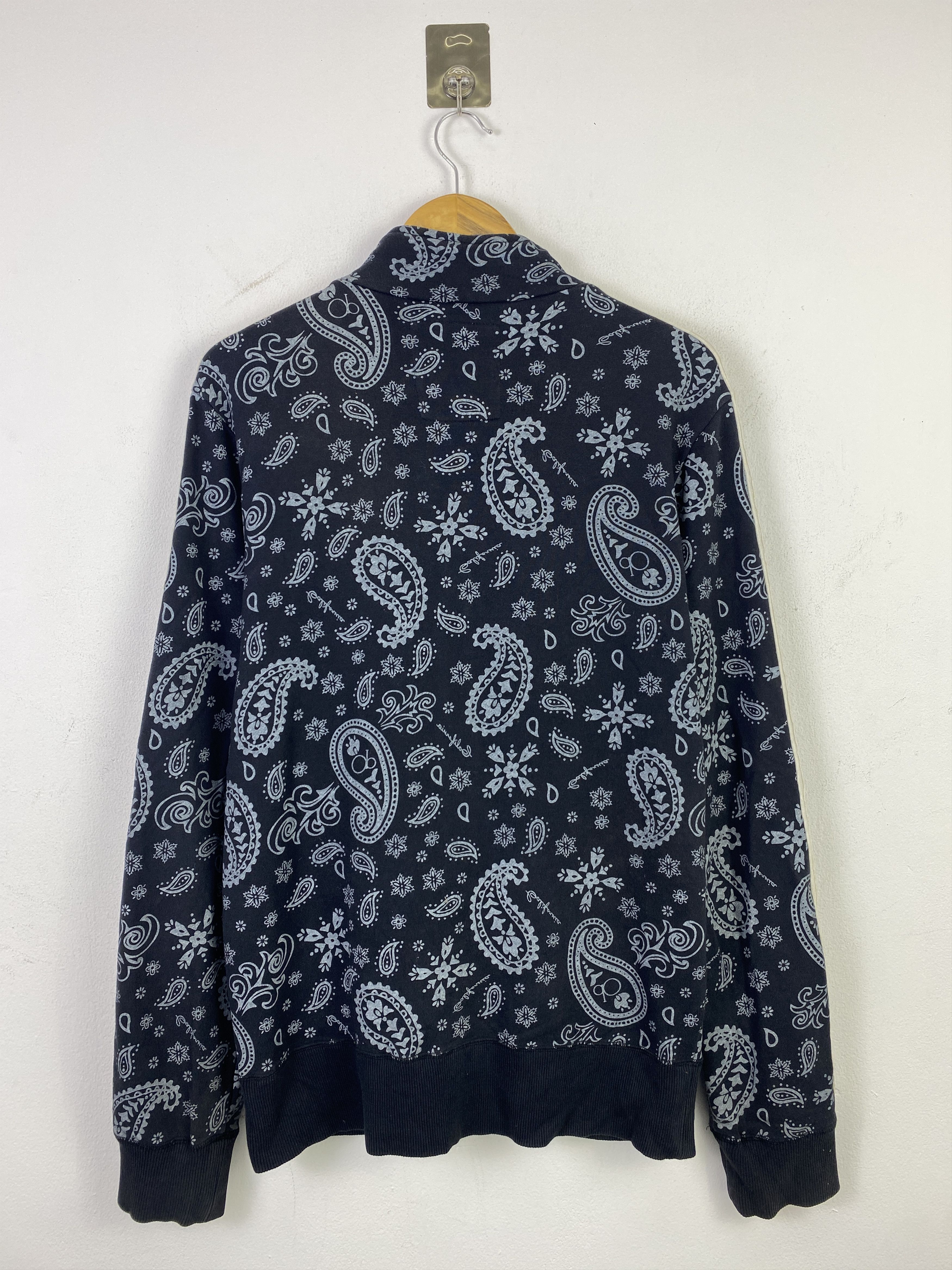Ocean Pacific Vintage Ocean Pacific Paisley Zipper Up Sweater SH0340 Size US L / EU 52-54 / 3 - 3 Thumbnail