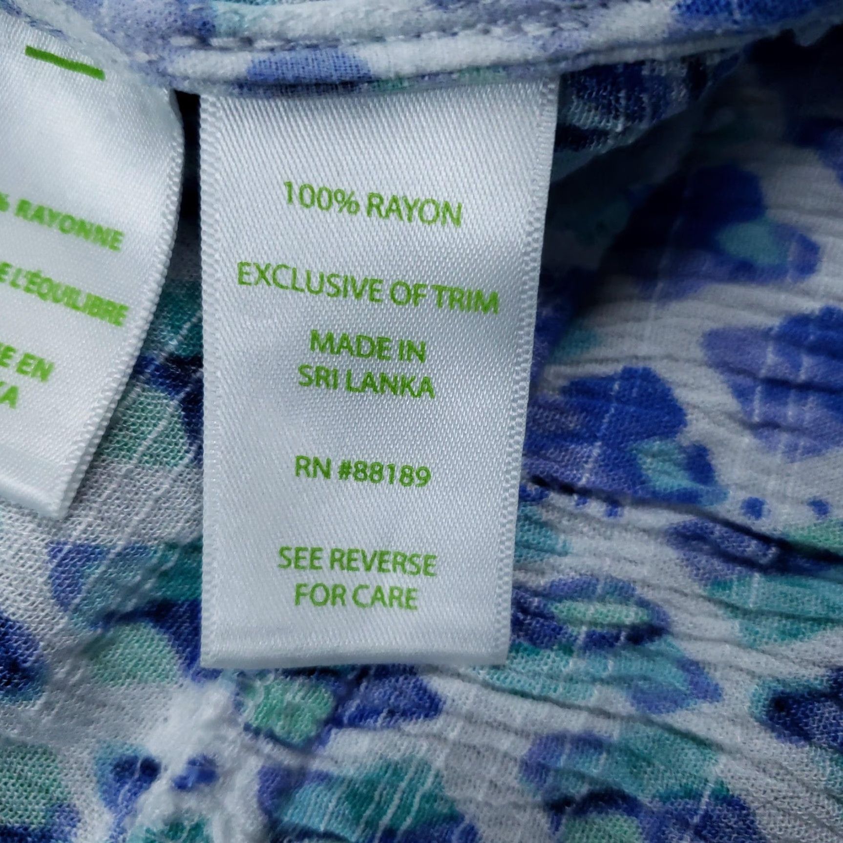 Lilly Pulitzer Lilly Pulitzer Amisa Top Womens XS Blue Green Boho Peplum Bell Sleeve Tunic Blouse Geometric Crochet Tasseled Ruffle V-Neck Long Sleeve Size XS / US 0-2 / IT 36-38 - 7 Thumbnail
