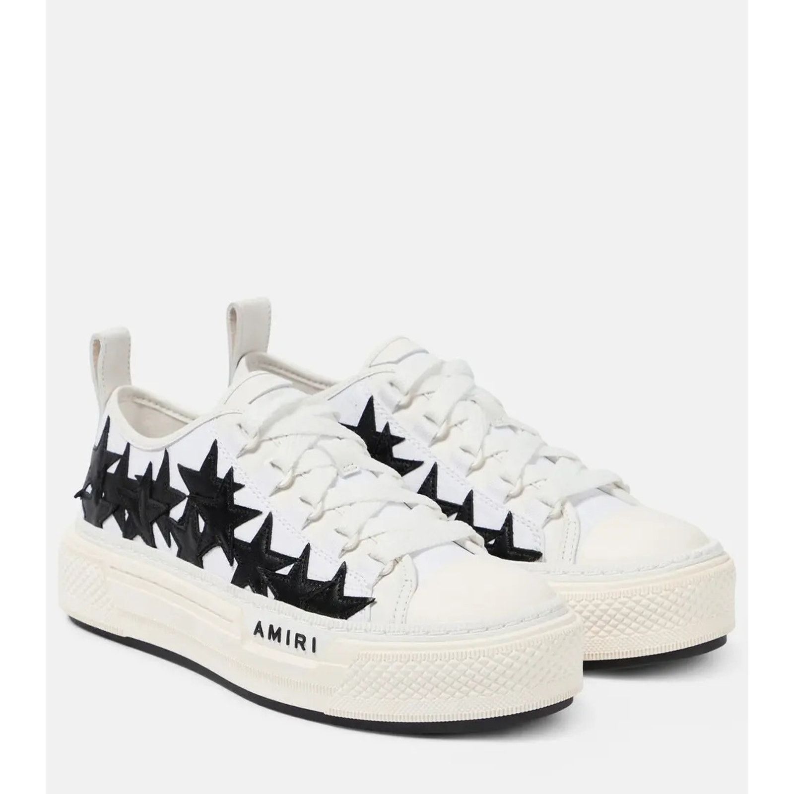 Amiri o1rshd1 Q:3 / Stars Low Top Sneakers in White & Black Size US 11 / EU 44 - 1 Thumbnail