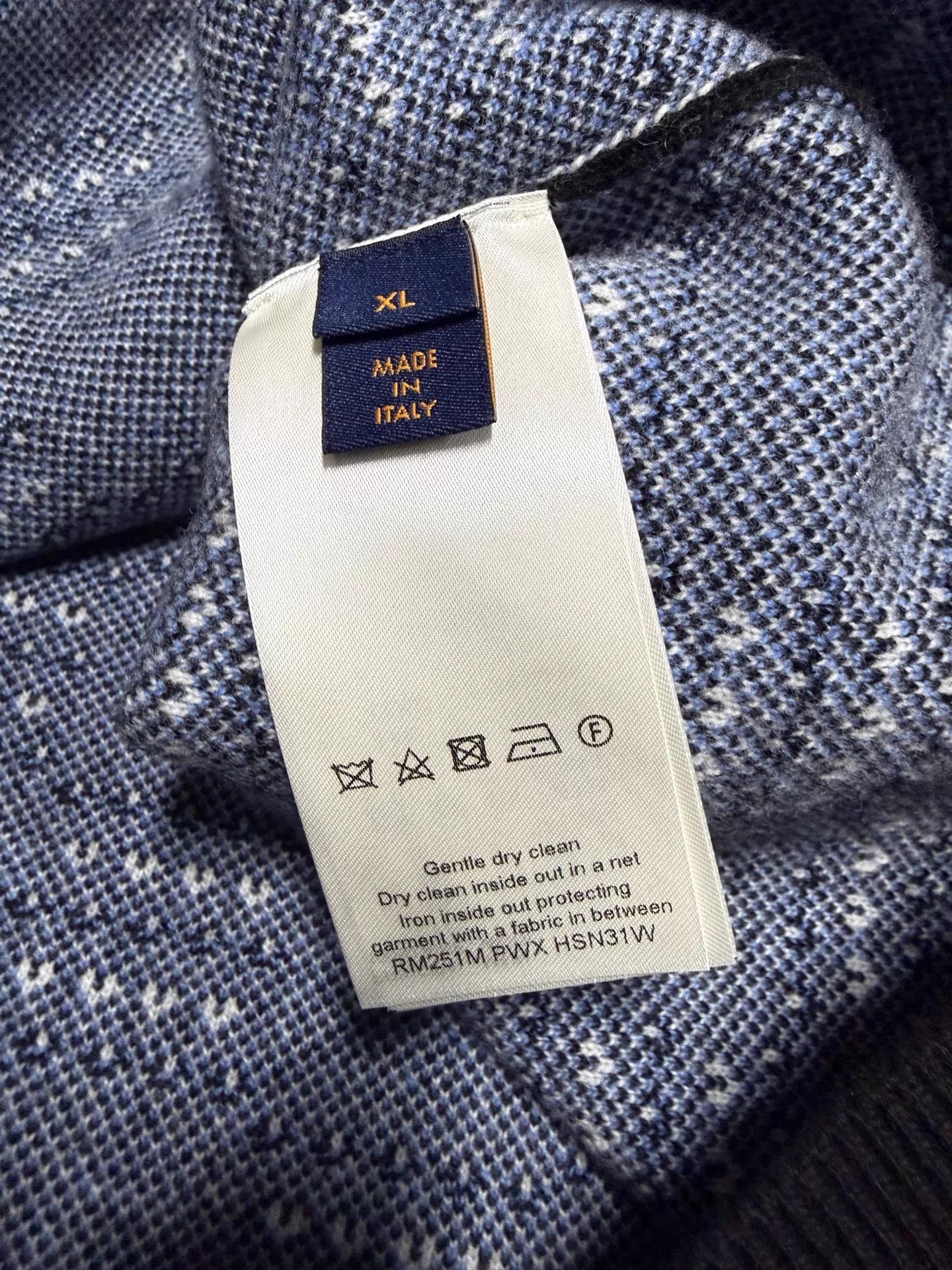 Louis Vuitton LV SS25 SKI Wool Sweater Damier Jacquard Black Blue XL Size US XL / EU 56 / 4 - 4 Thumbnail