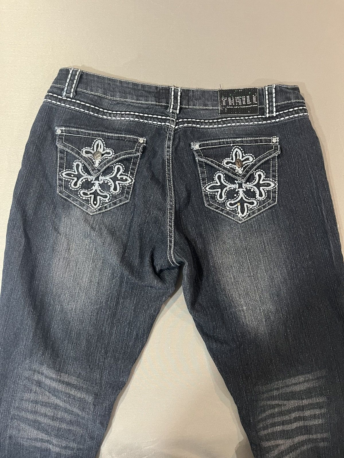 Been Trill Womens Y2K Rinestone Trill Low Rise Bootcut Jeans Size 38" / US 16 / IT 52 - 1 Thumbnail