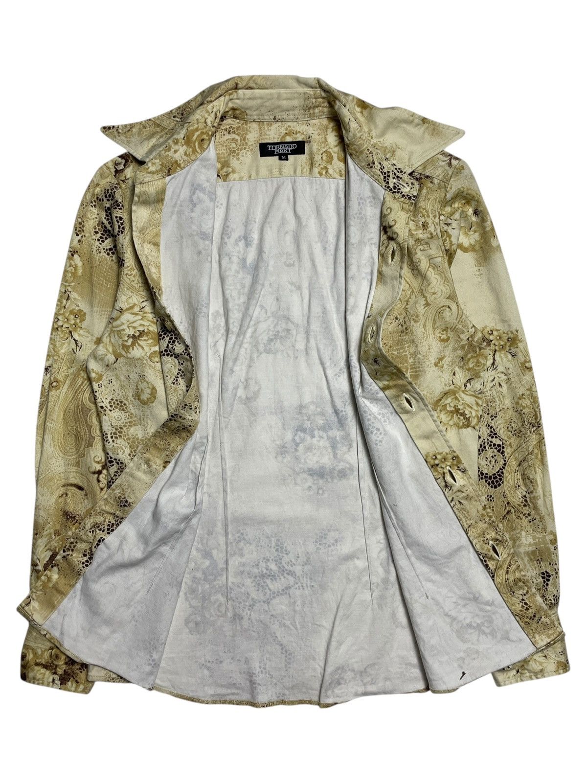 Tornado Mart 2000’s Tornado Mart - Golden Floral Pattern Longshirt Size US M / EU 48-50 / 2 - 2 Thumbnail