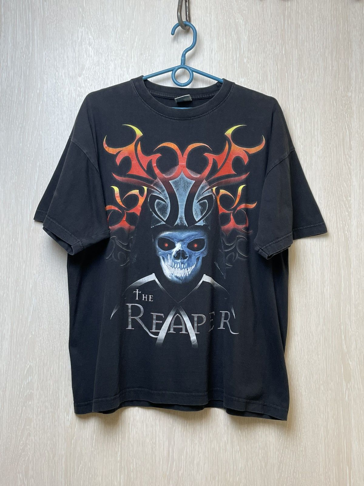 Affliction Vintage Grim The Reaper Skull TShirt Size US L / EU 52-54 / 3 - 1 Thumbnail