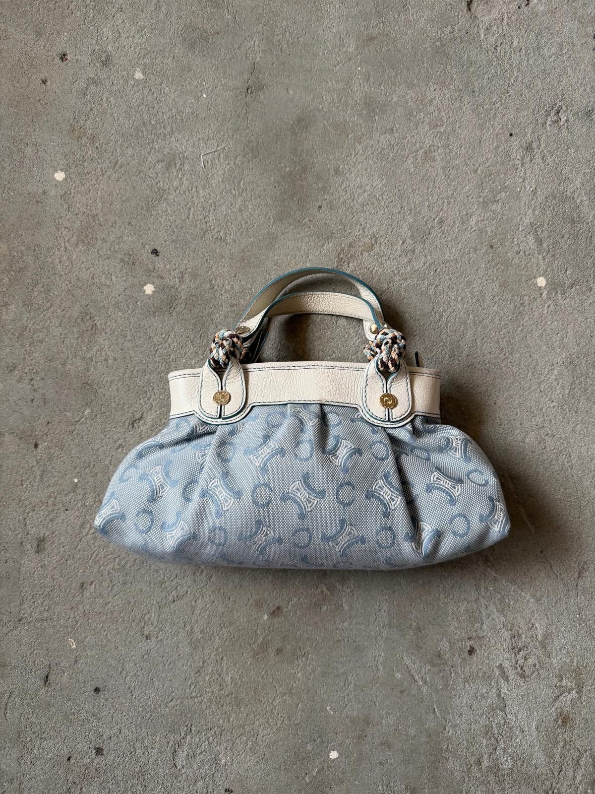 Celine Celine Macadam Brazone Mini Shoulder Bag Blue Size ONE SIZE - 1 Thumbnail