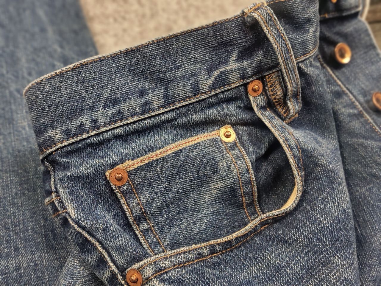 Taylor Stitch Vintage Taylor Stitch Japanese selvedge Faded Denim Jeans Size US 32 / EU 48 - 18 Thumbnail