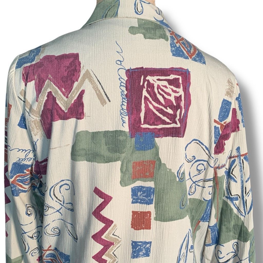 Vintage Vintage Alfred Dunner Oversized Abstract Print Blazer Jacket Size XL / US 12-14 / IT 48-50 - 6 Thumbnail