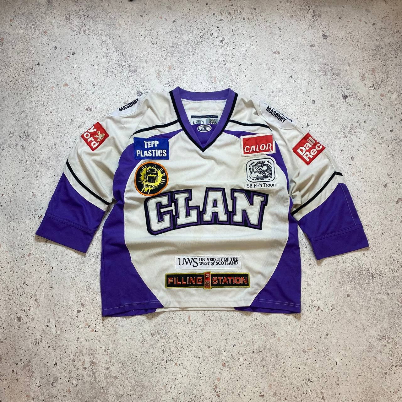 Vintage Hockey Jersey Braehead Glasgow Clan EIHL ICE Y2K