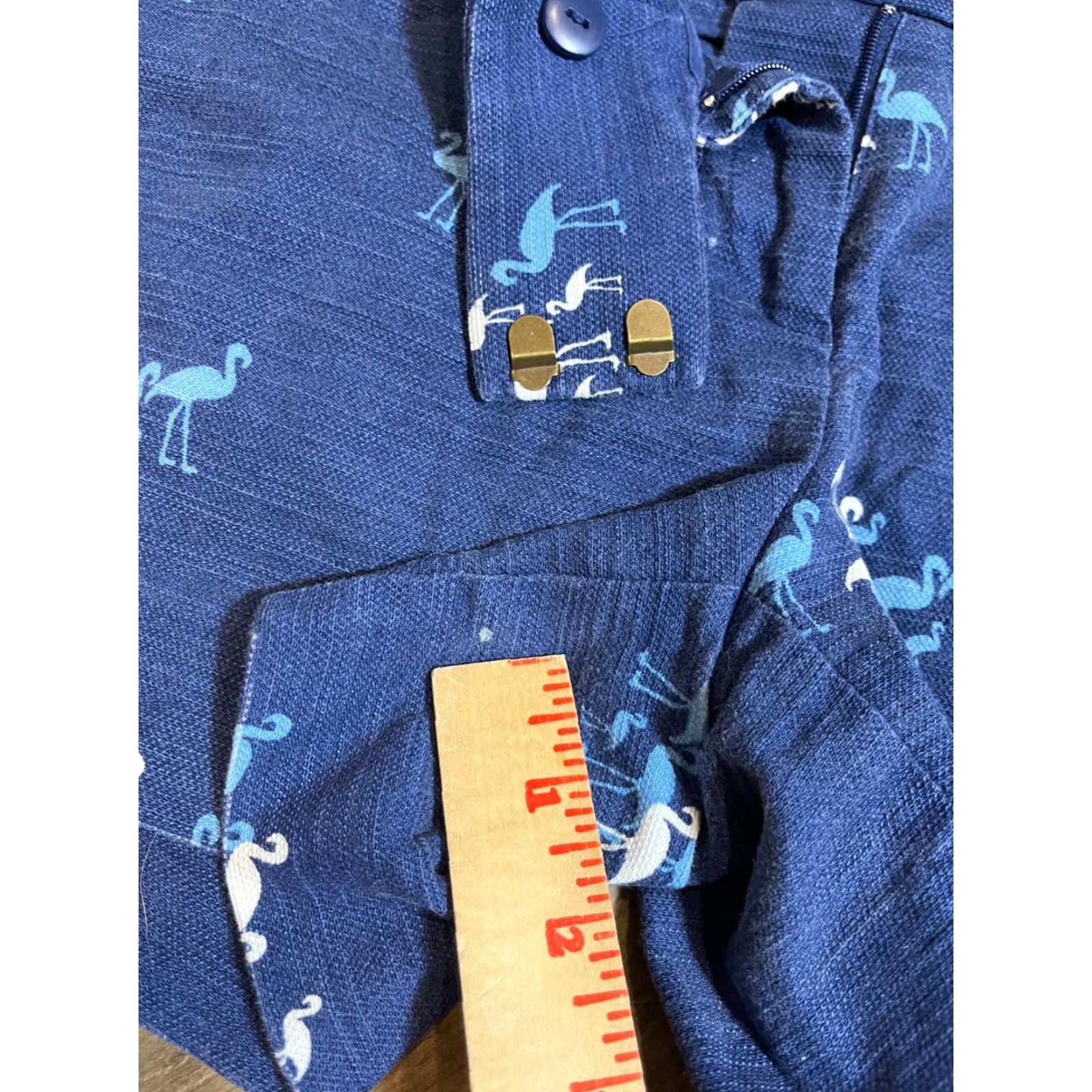 Ann Taylor Ann Taylor Loft Shorts Size 00 Blue Flamingo Pattern Size 24" / US 00 / IT 34 - 5 Thumbnail