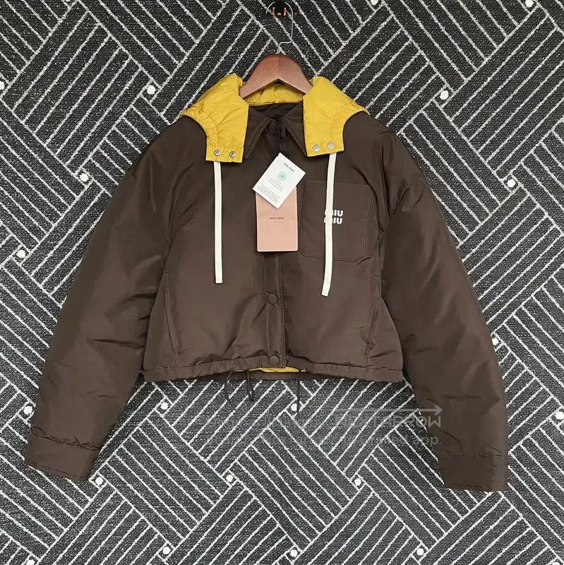 Miu Miu Miu Miu Brown Recycled Fiber Women's Down Jacket . Size M / US 6-8 / IT 42-44 - 1 Thumbnail