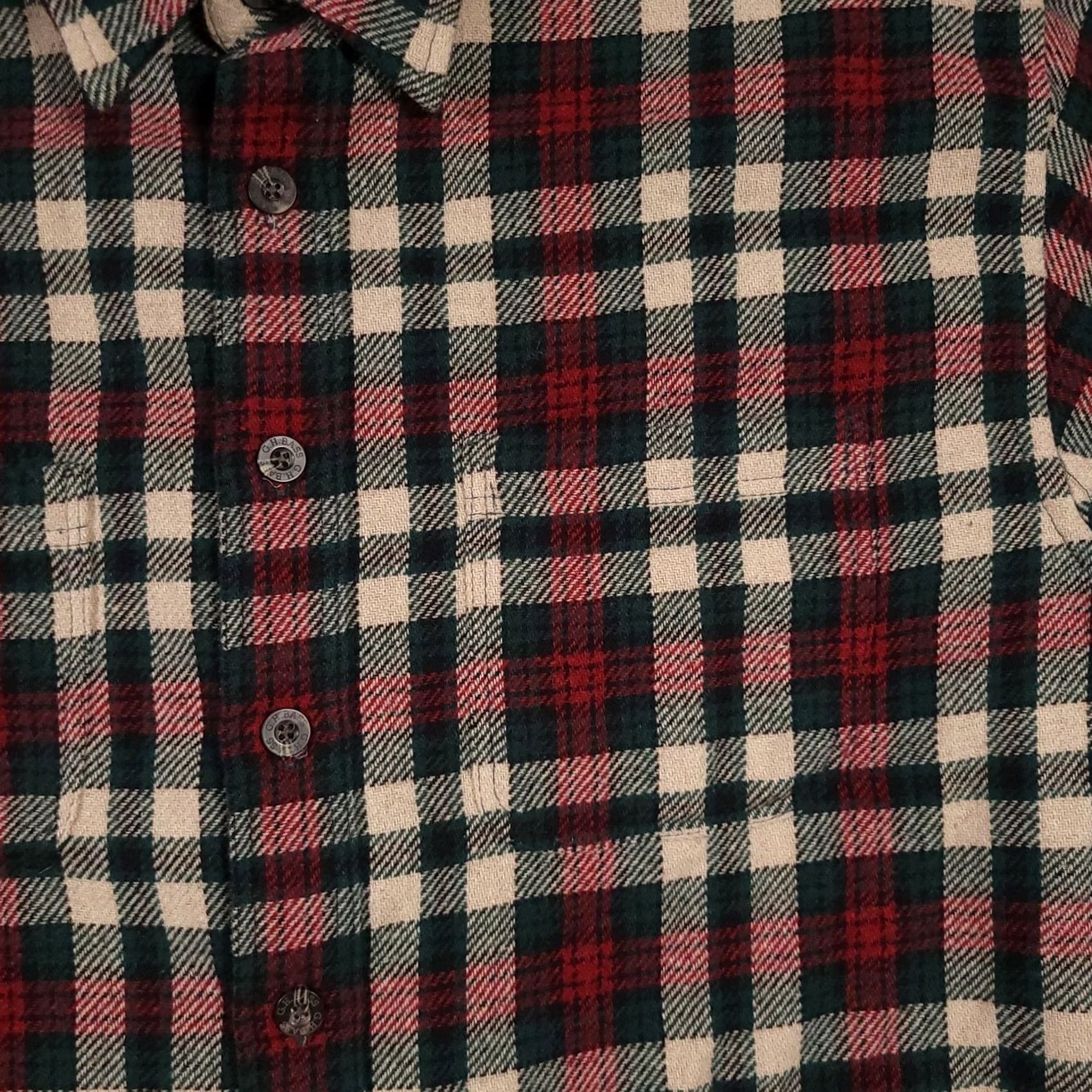 Vintage G.H. Bass & Co Button Up Plaid Flannel Shirt Shacket Mens Medium Wool Blend Chore Size US M / EU 48-50 / 2 - 4 Thumbnail