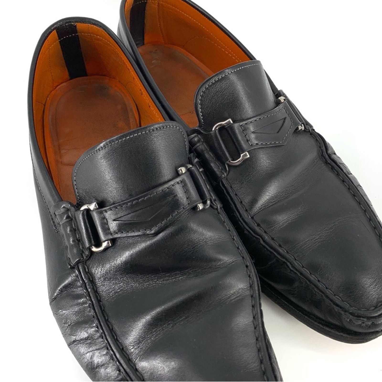 Santoni SANTONI Horse Bit Loafer Moccasin Black Leather 9 D Size US 9 / EU 42 - 4 Thumbnail