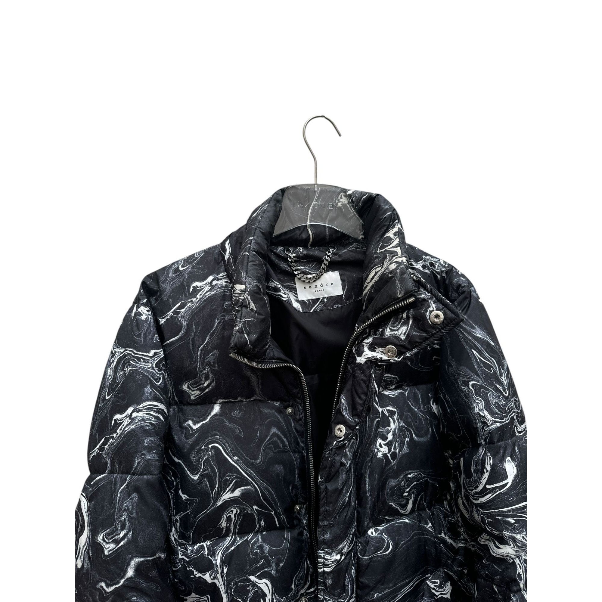 Sandro Smoked Marble Puffer Jacket Size US XL / EU 56 / 4 - 3 Thumbnail