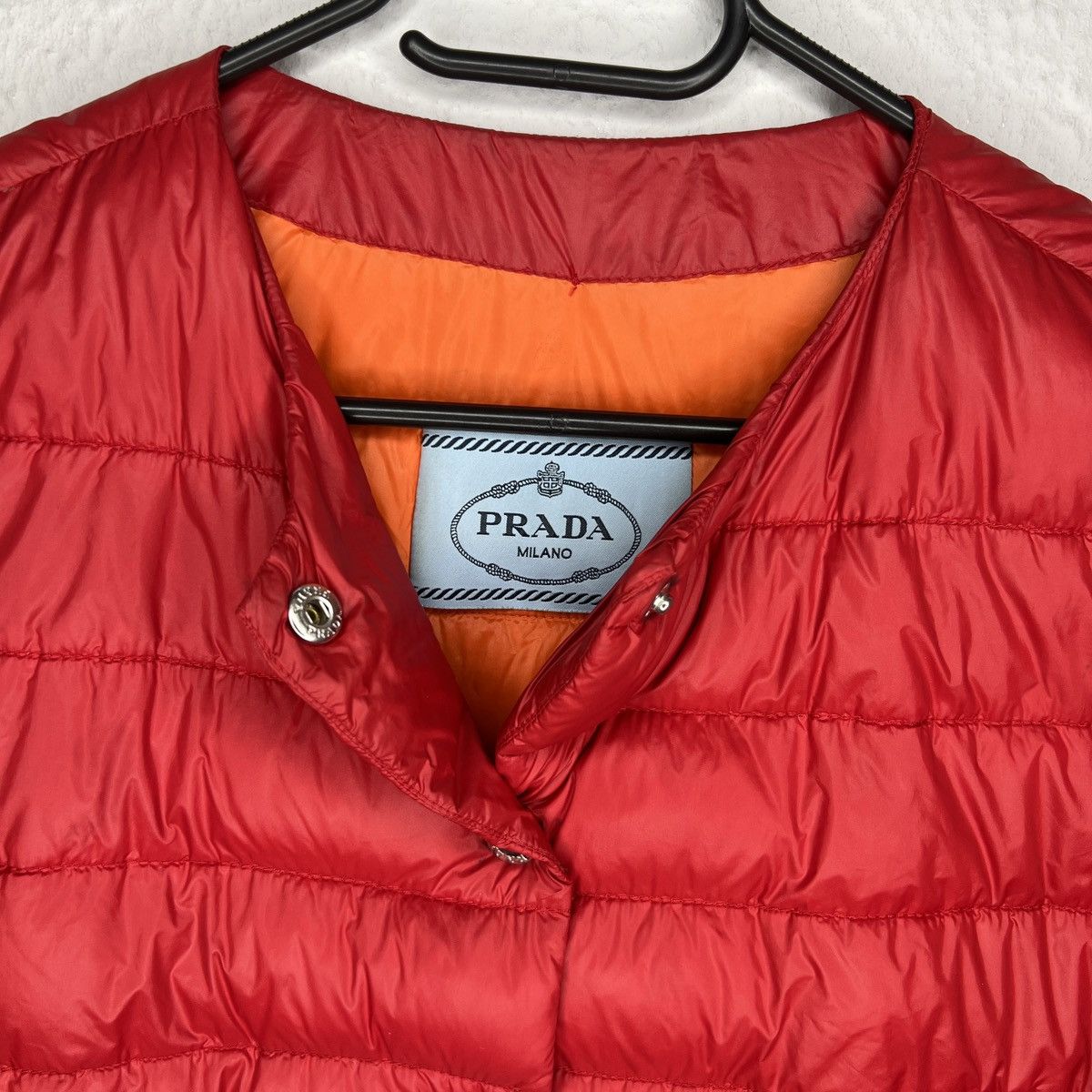 Prada Prada Milano Puffer Down Jacket Nylon Red Traingle Logo Y2K Size S / US 4 / IT 40 - 4 Thumbnail