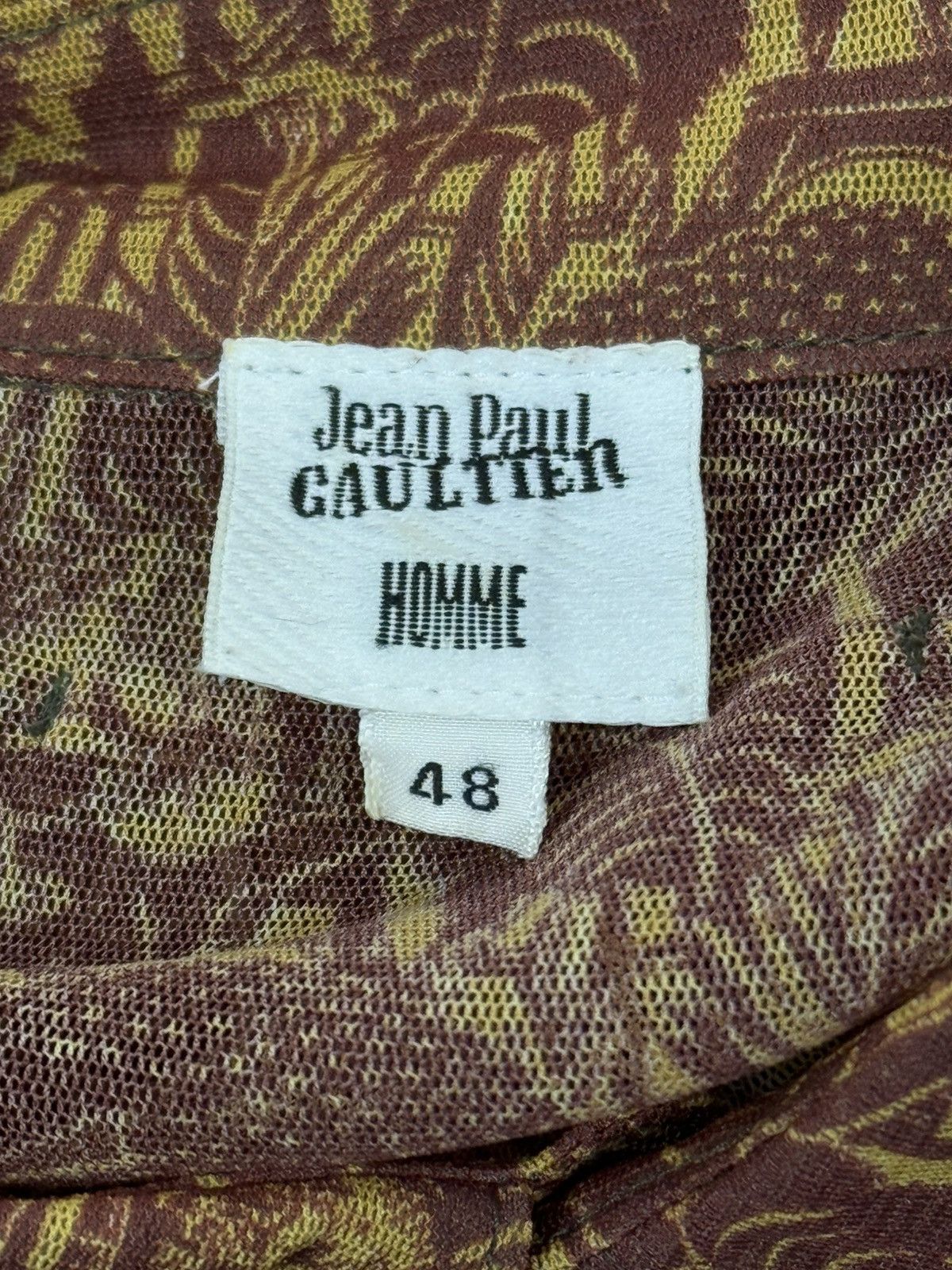 Jean Paul Gaultier Jean Paul Gaultier African Print Mesh Powernet Button Shirt Size US M / EU 48-50 / 2 - 7 Thumbnail