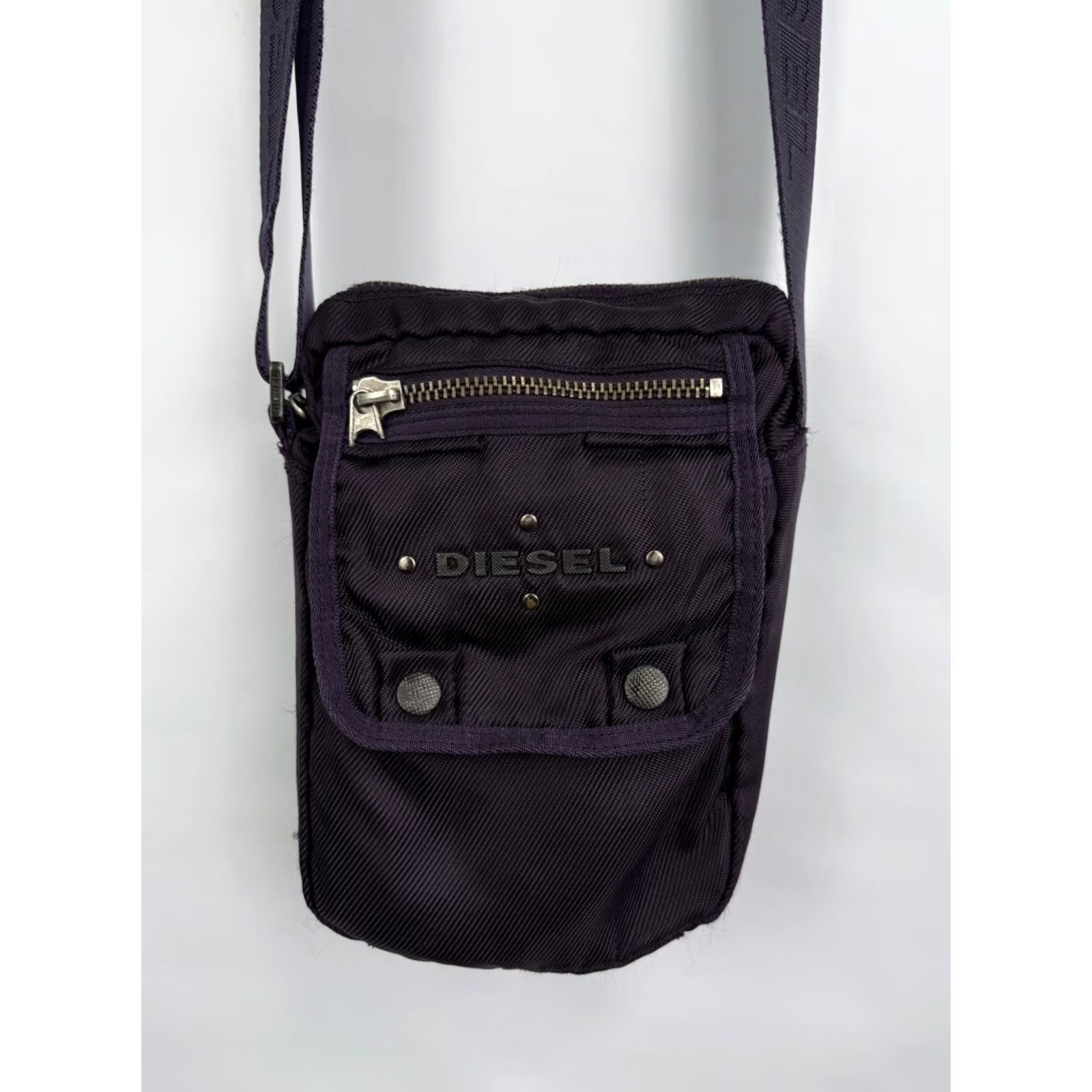 Diesel VINTAGE Diesel Archive Purple Bag Messenger Bag Mens OS Purple Retro 90s Size ONE SIZE - 3 Thumbnail