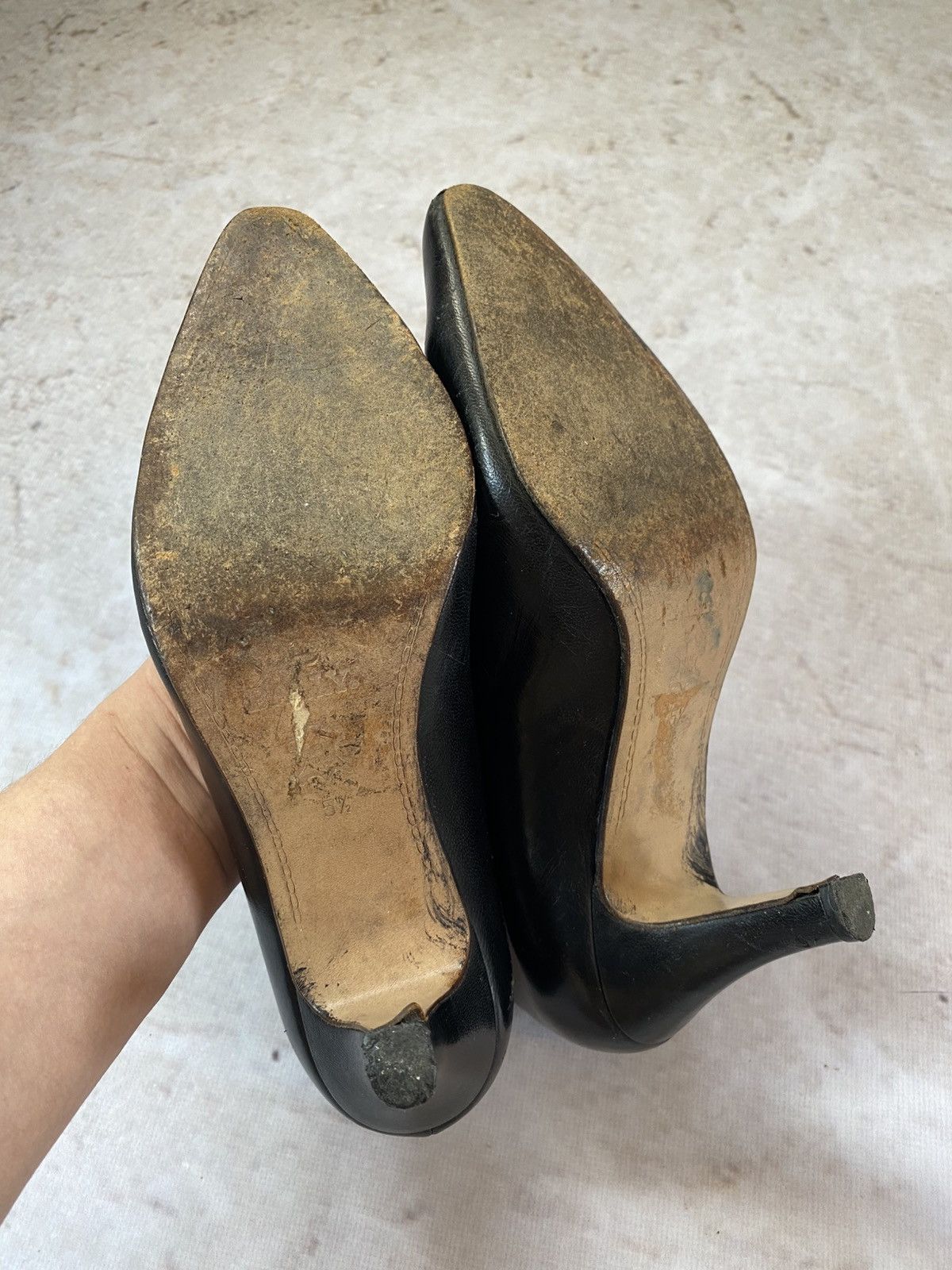 Bally × Vintage Vintage Bally Leather heels shoes Luxury Balenciaga style Size US 5.5 / IT 35.5 - 4 Thumbnail
