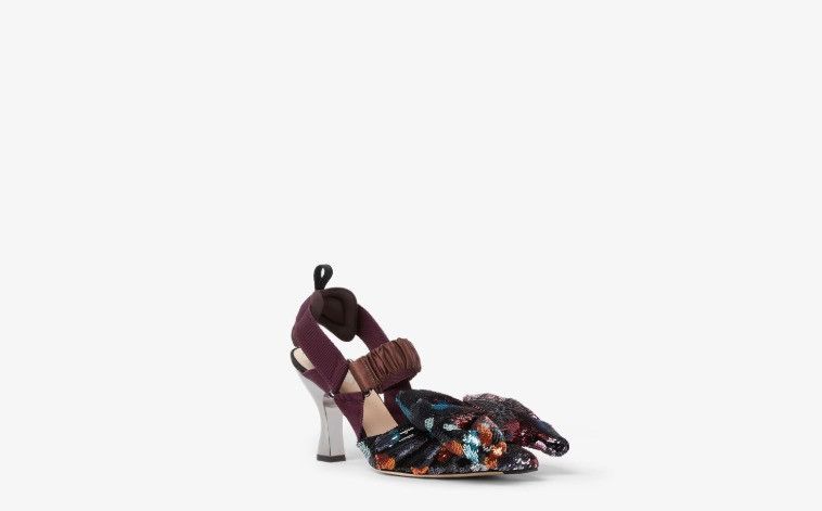 Fendi os11x0526 Colibrì Sequinned Slingbacks Pumps in Multicolor Size US 10 / IT 40 - 2 Thumbnail
