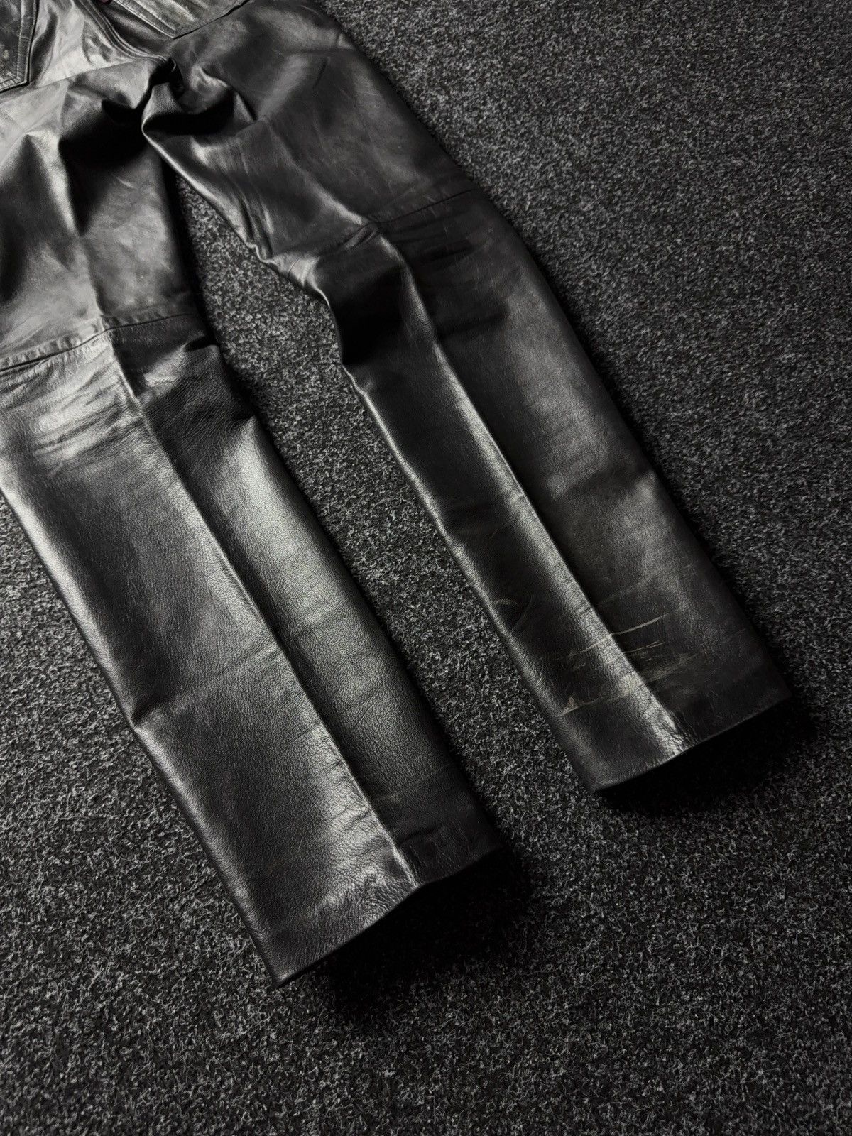 Leather Y2K Vintage Leather Pants Opium Style Alt Biker USA Rare Size US 28 / EU 44 - 18 Thumbnail