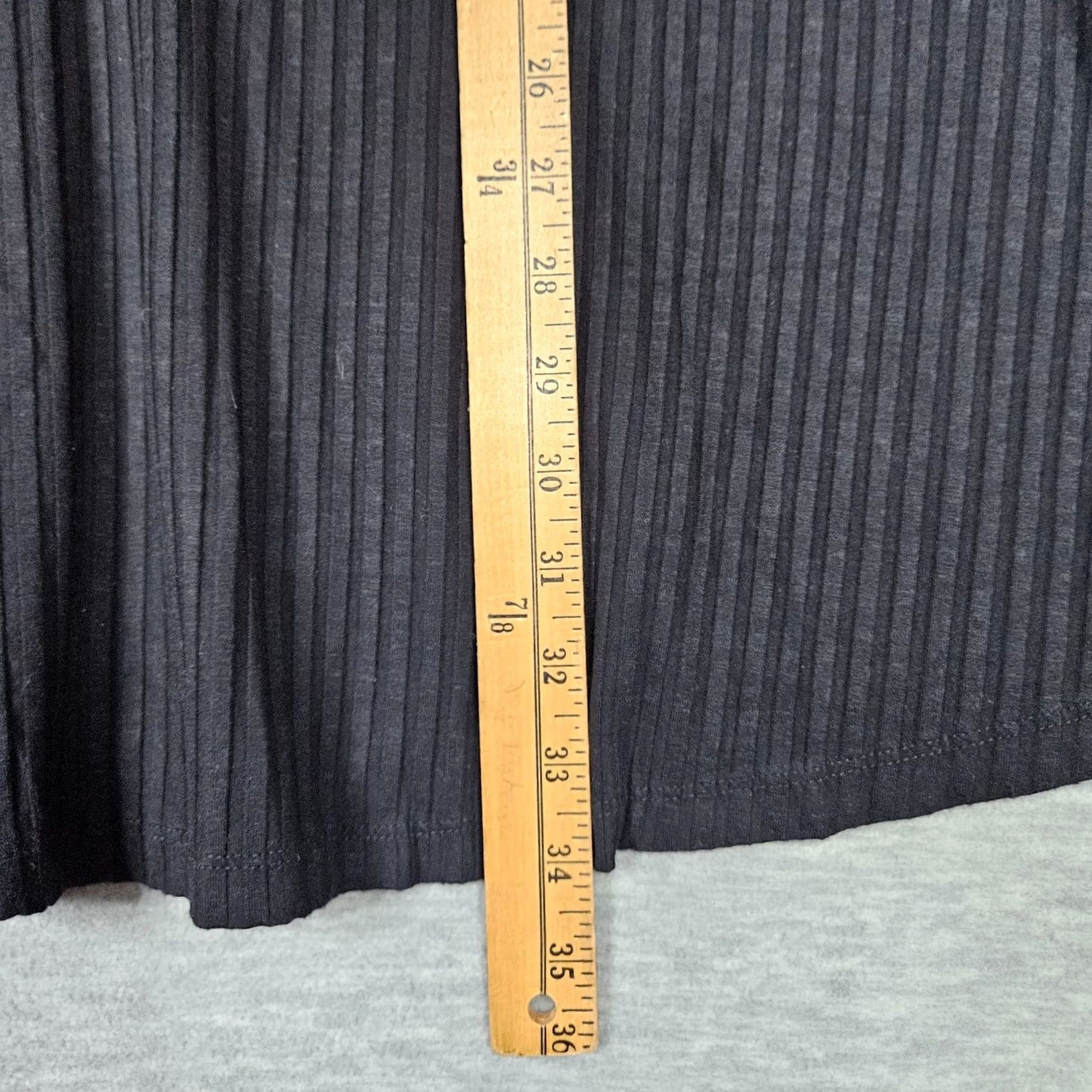 Vintage AMOUR VERT V-Neck Ribbed Sleeveless Women's Dress XS Black Modal Spandex A-Line Casual Vintage No Size XS / US 0-2 / IT 36-38 - 5 Thumbnail